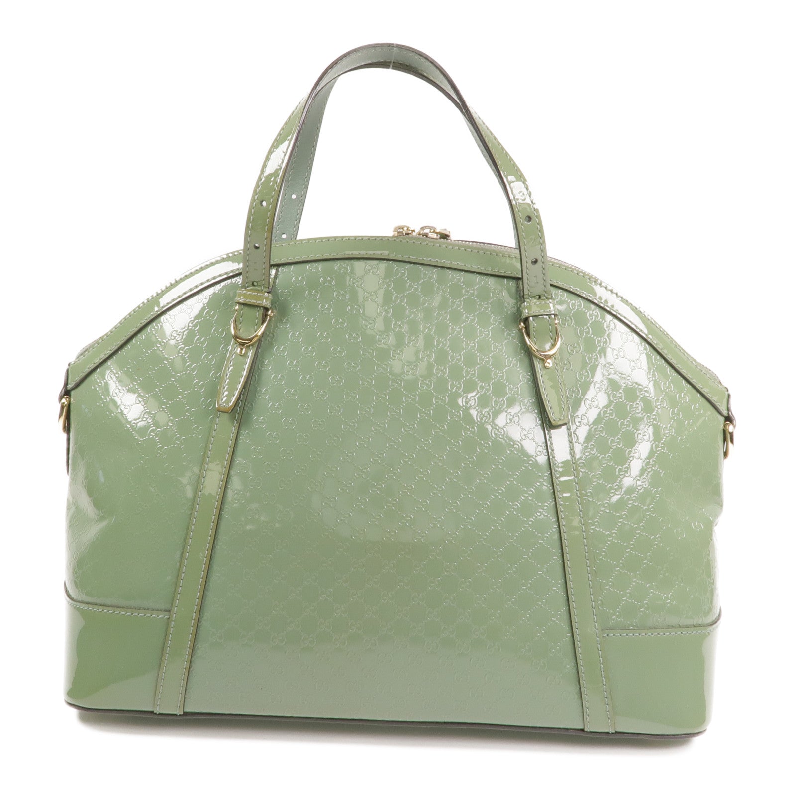 GUCCI 漆皮皮革2 Way Shoulder金扣手挽肩背兩用袋