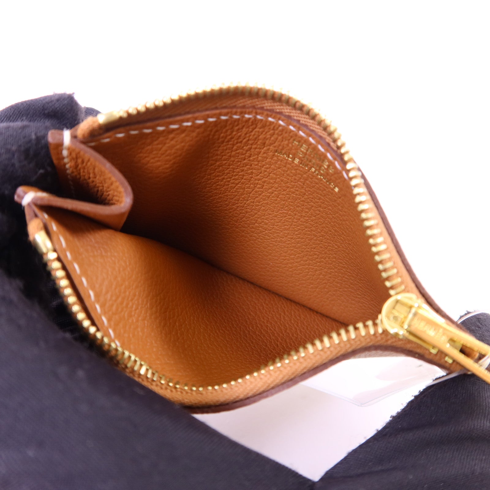 HERMES Evercolor皮革Roulis Slim金扣錢包Gold