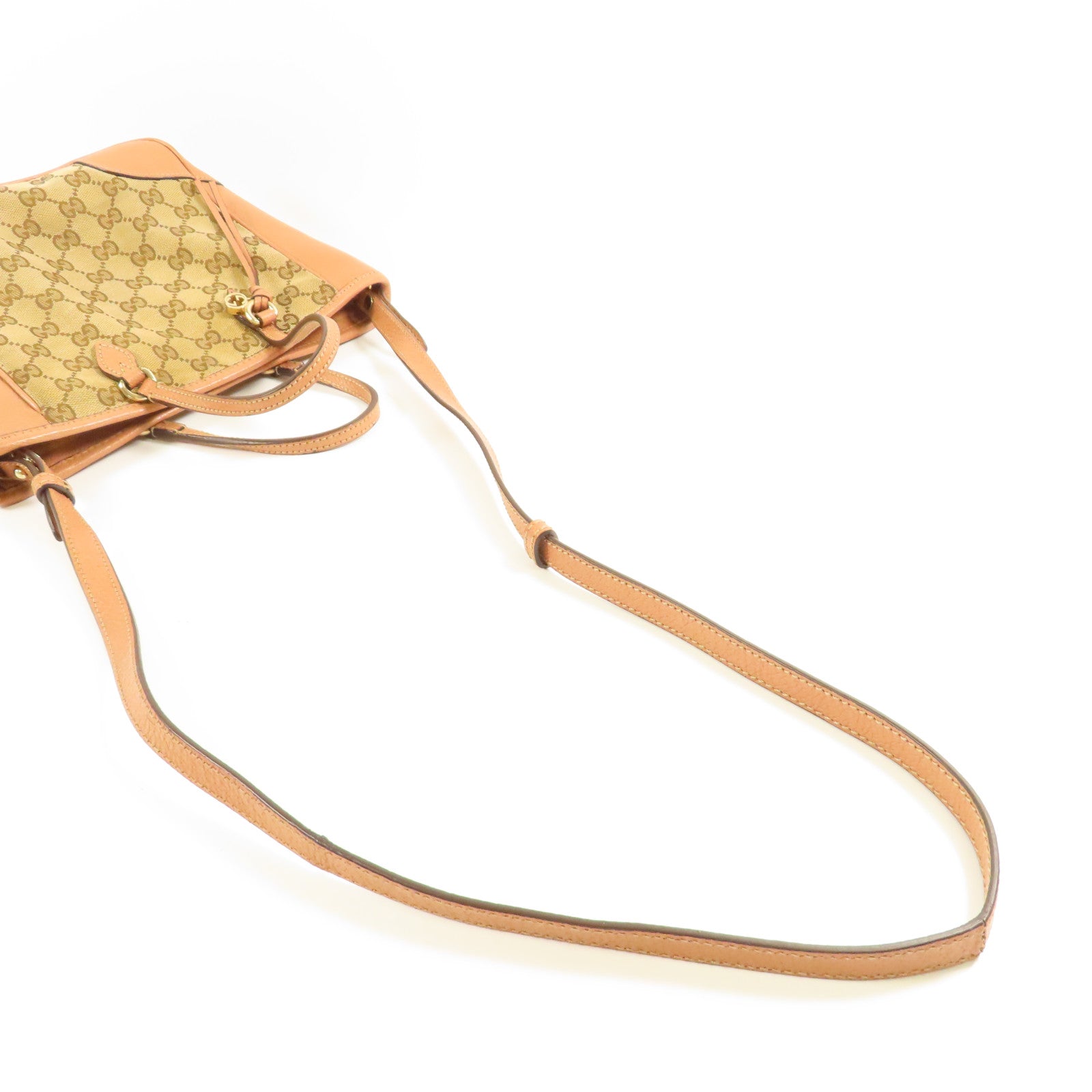 GUCCI 帆布Shoulder Tote金扣手挽肩背兩用袋