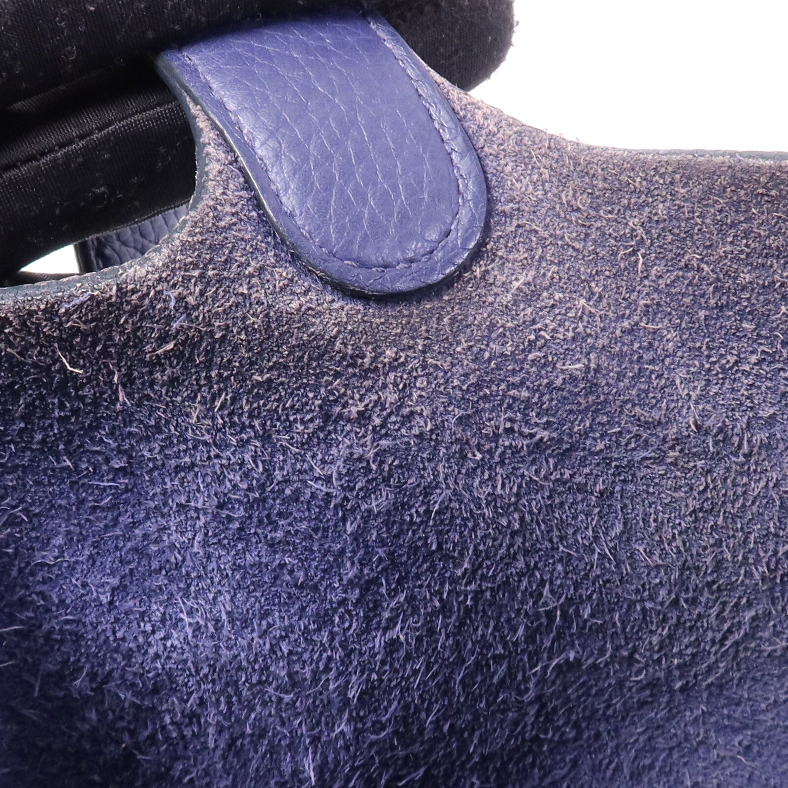 HERMES Clemence皮革Picotin MM金扣手挽袋Bleu Encre