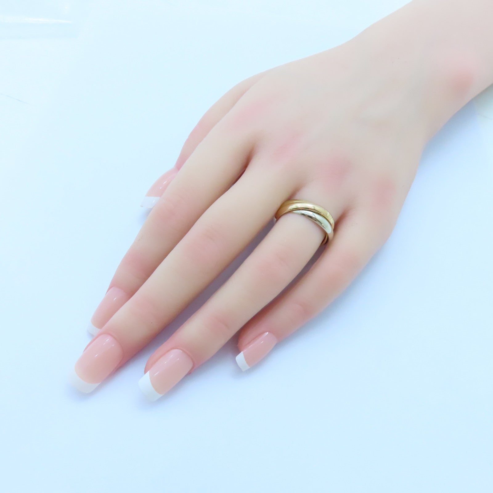 CARTIER 【激減優惠】18K黃金/白金/玫瑰金Trinity戒指Cartier#53/US#6.5