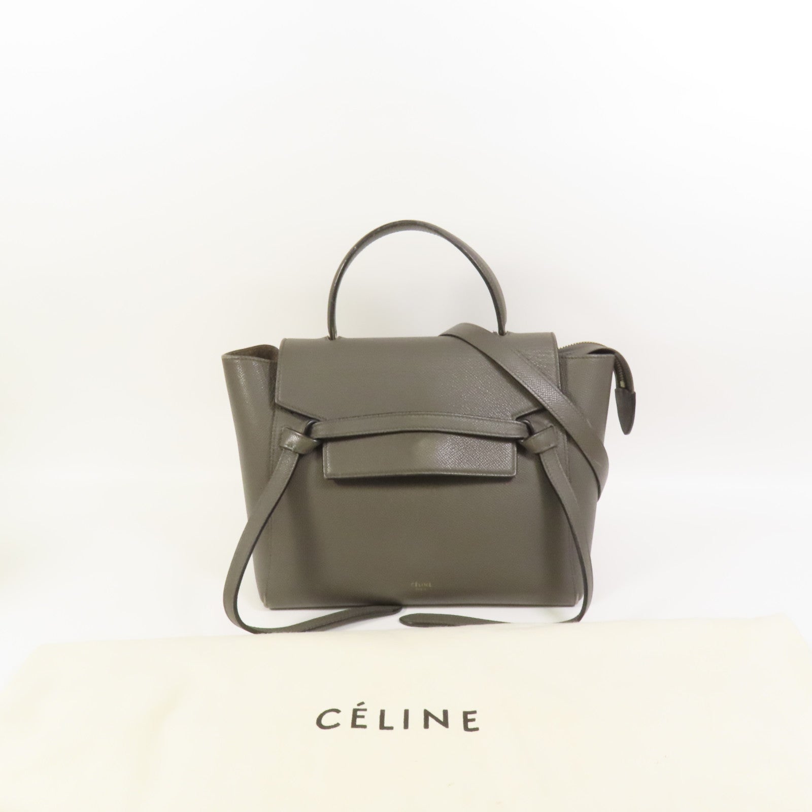 CELINE 牛皮皮革Micro Belt Bag金扣手挽肩背兩用袋