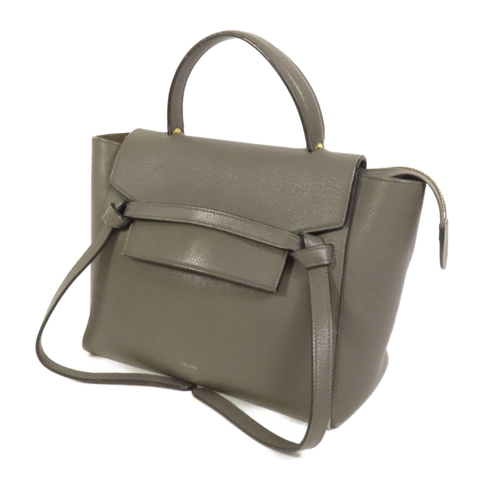 CELINE 牛皮皮革Micro Belt Bag金扣手挽肩背兩用袋