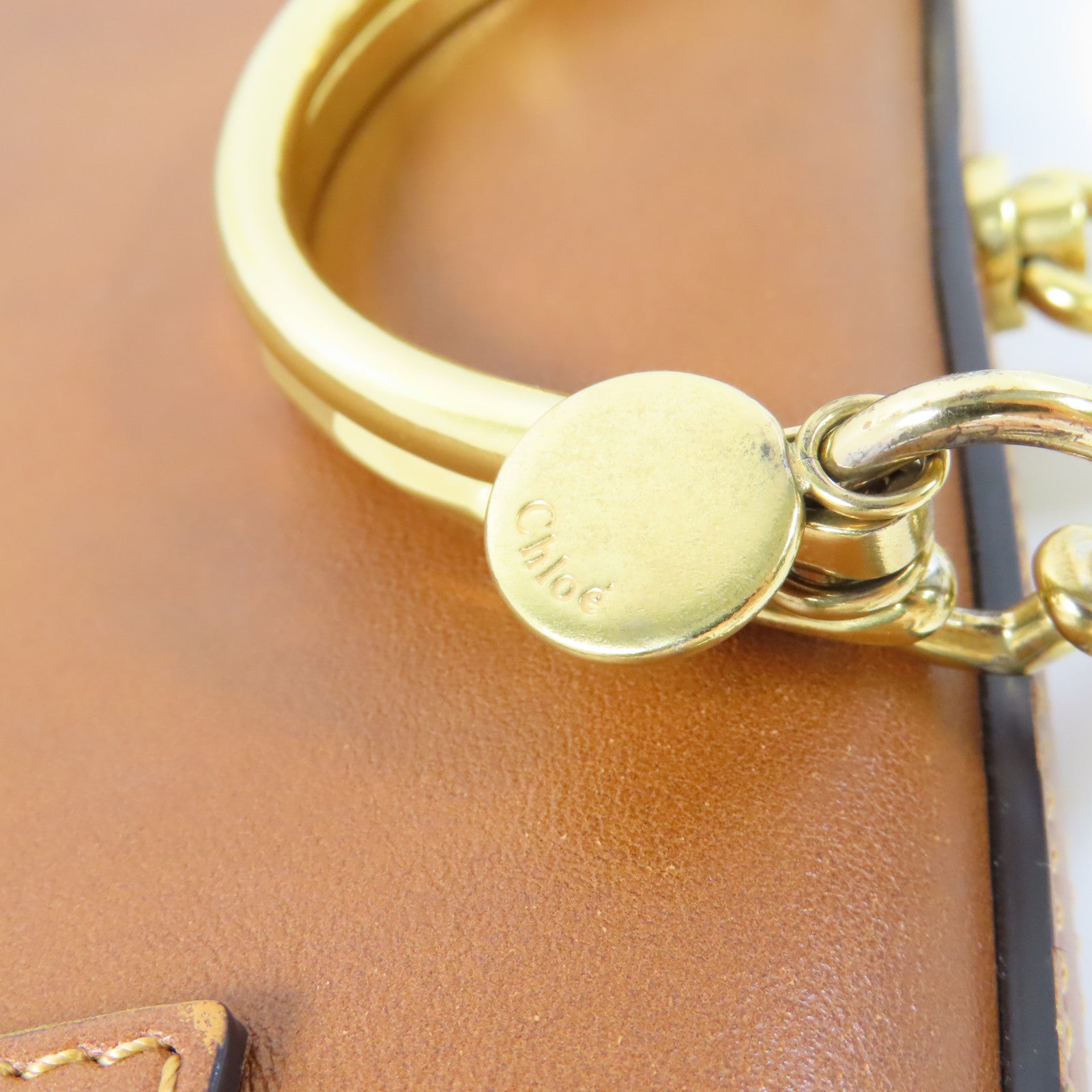 Chloe 牛皮皮革Nile Bag金扣肩背袋