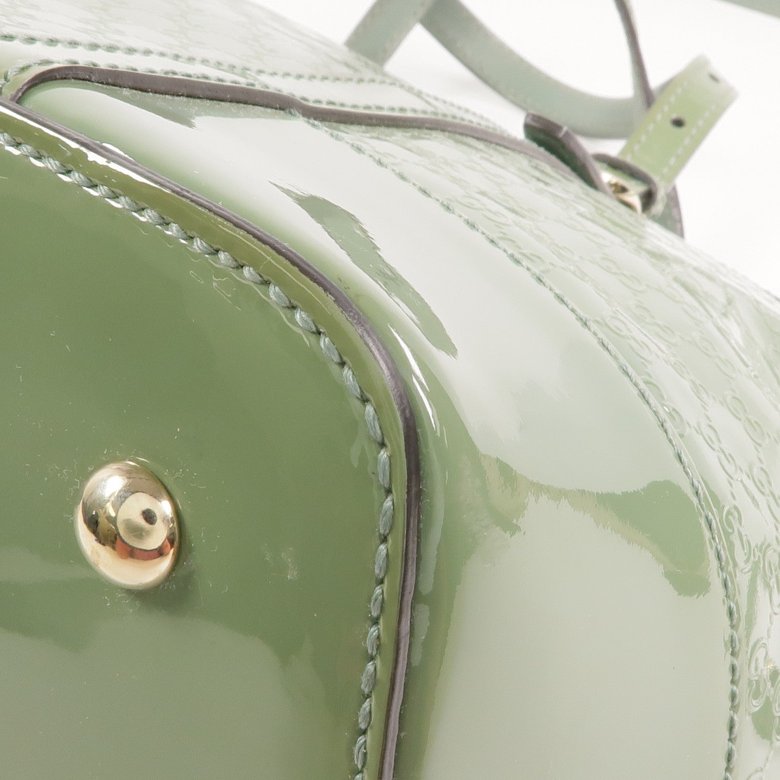 GUCCI 漆皮皮革2 Way Shoulder金扣手挽肩背兩用袋