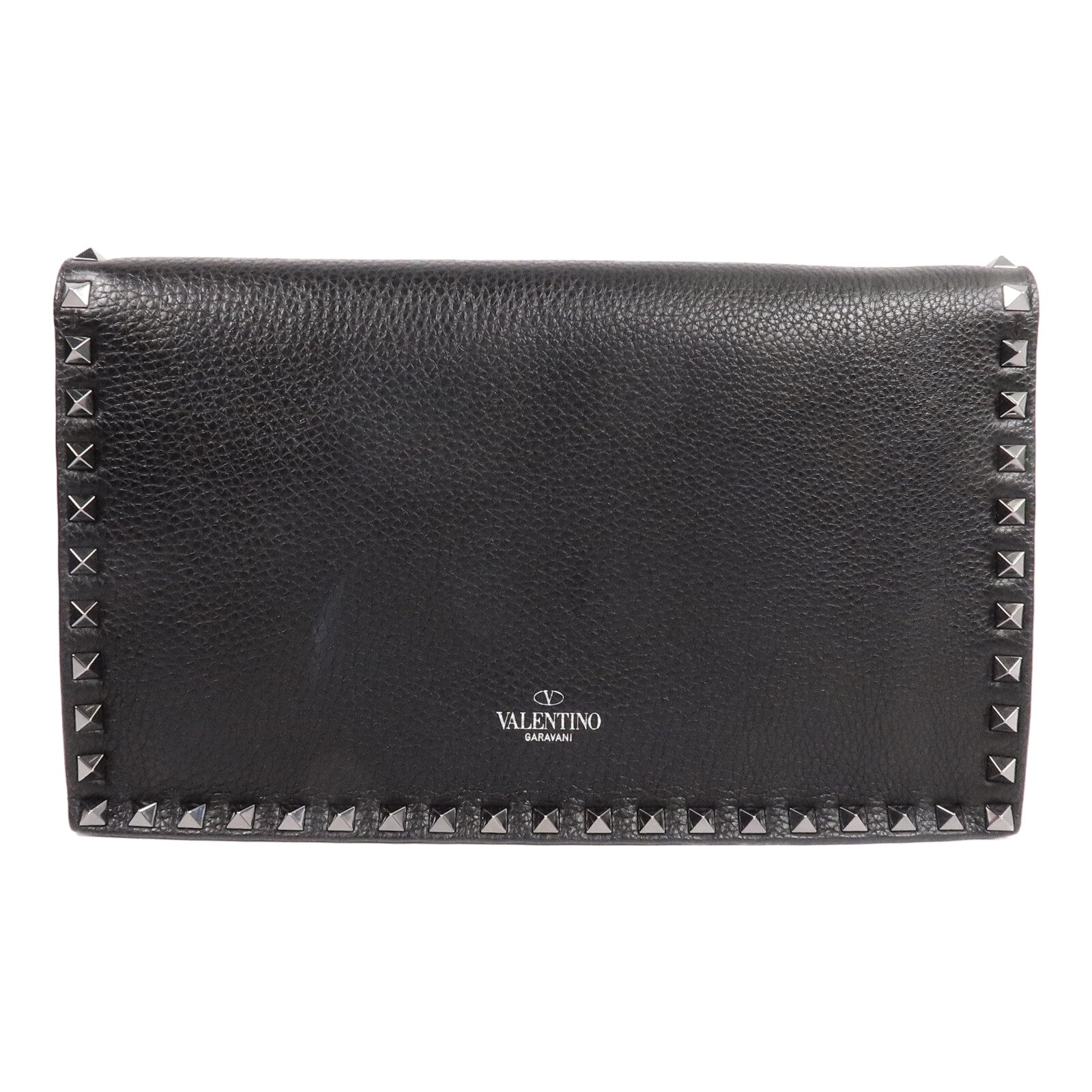 Valentino 牛皮皮革Rockstud Clutch手拿包