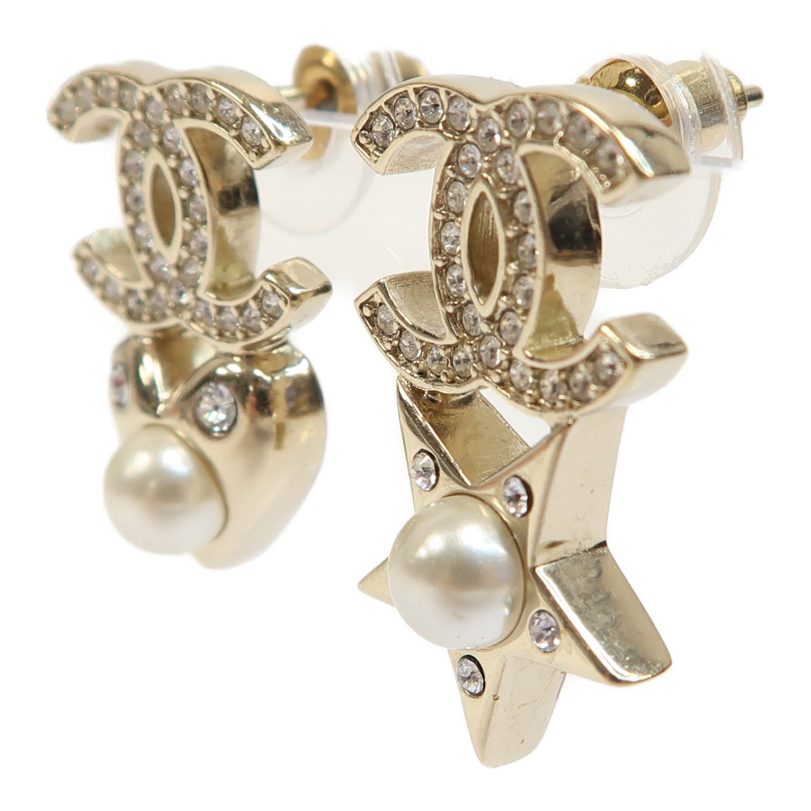 CHANEL 金屬Earrings耳環金色