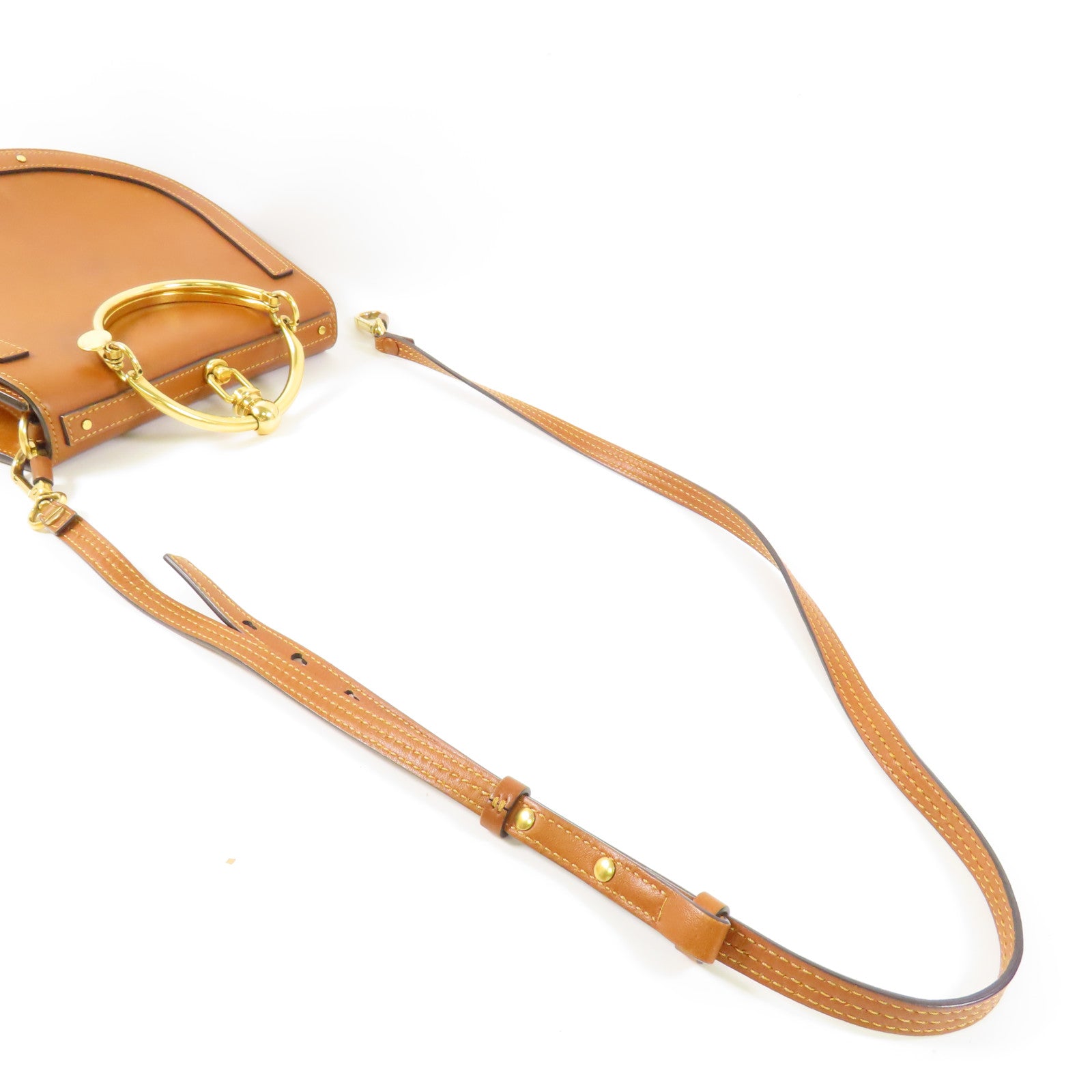 Chloe 【激減優惠】牛皮皮革Nile Bag金扣肩背袋