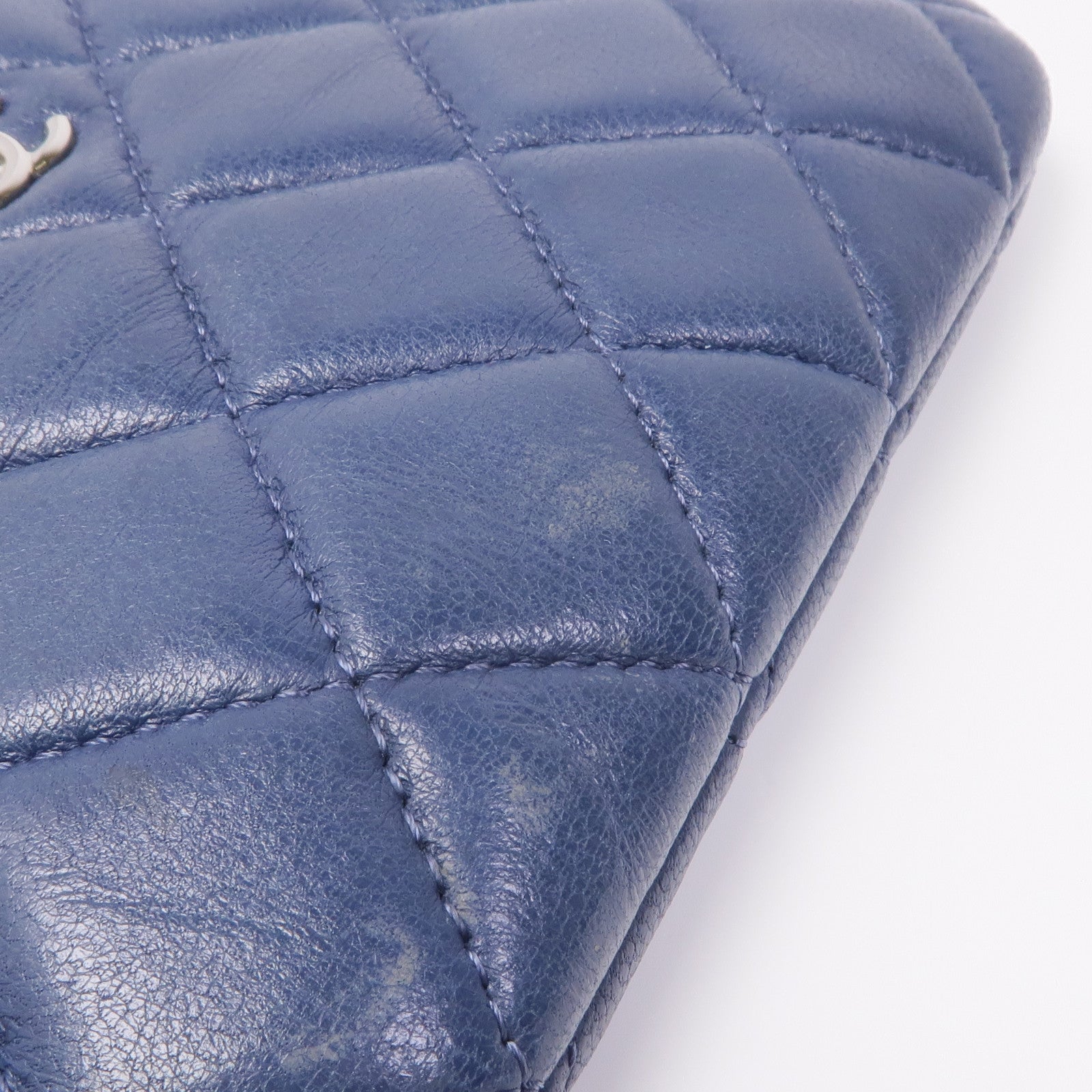 CHANEL 羊皮皮革Coin Purse銀扣零錢包