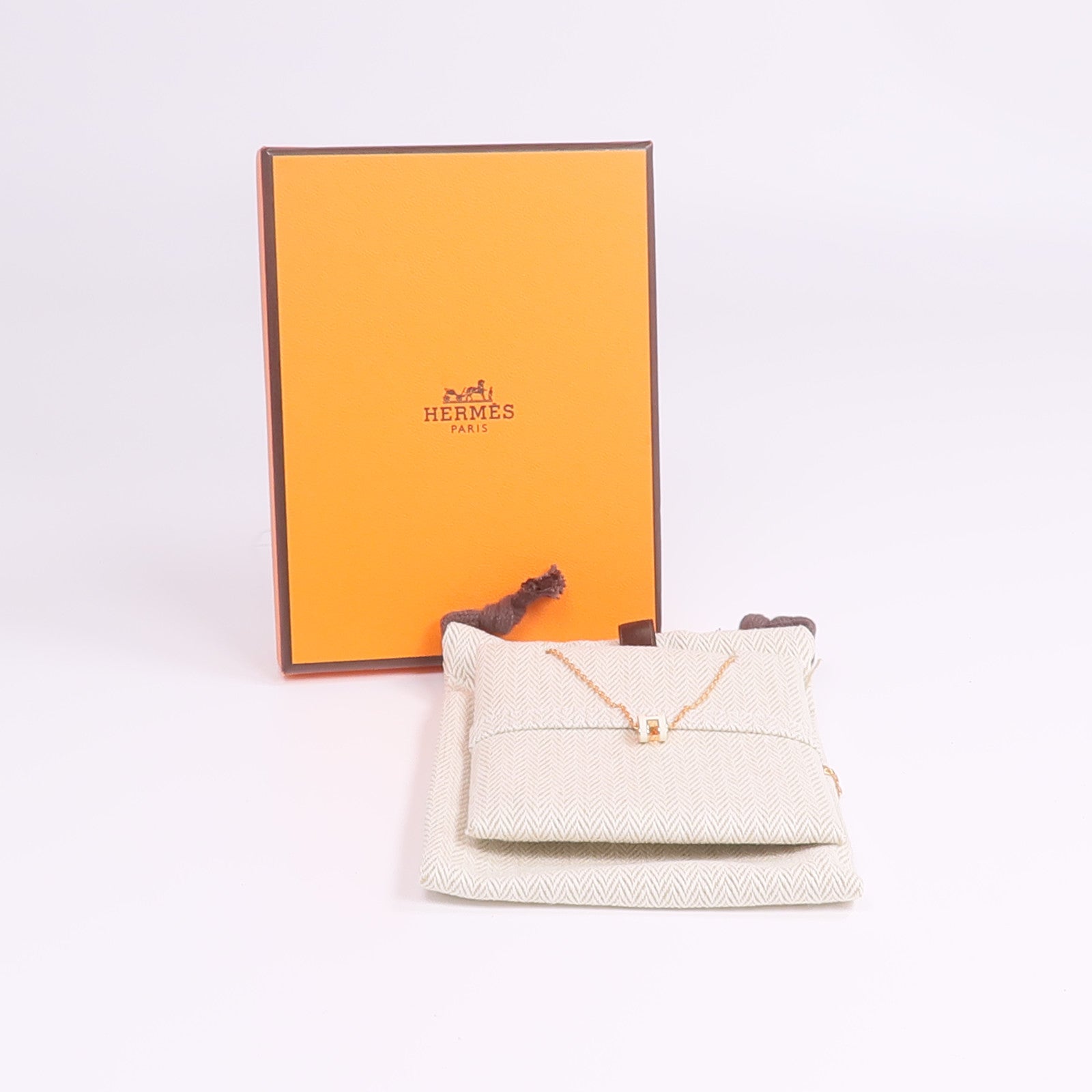 HERMES 金屬Mini Pop H Necklace項鍊Nata