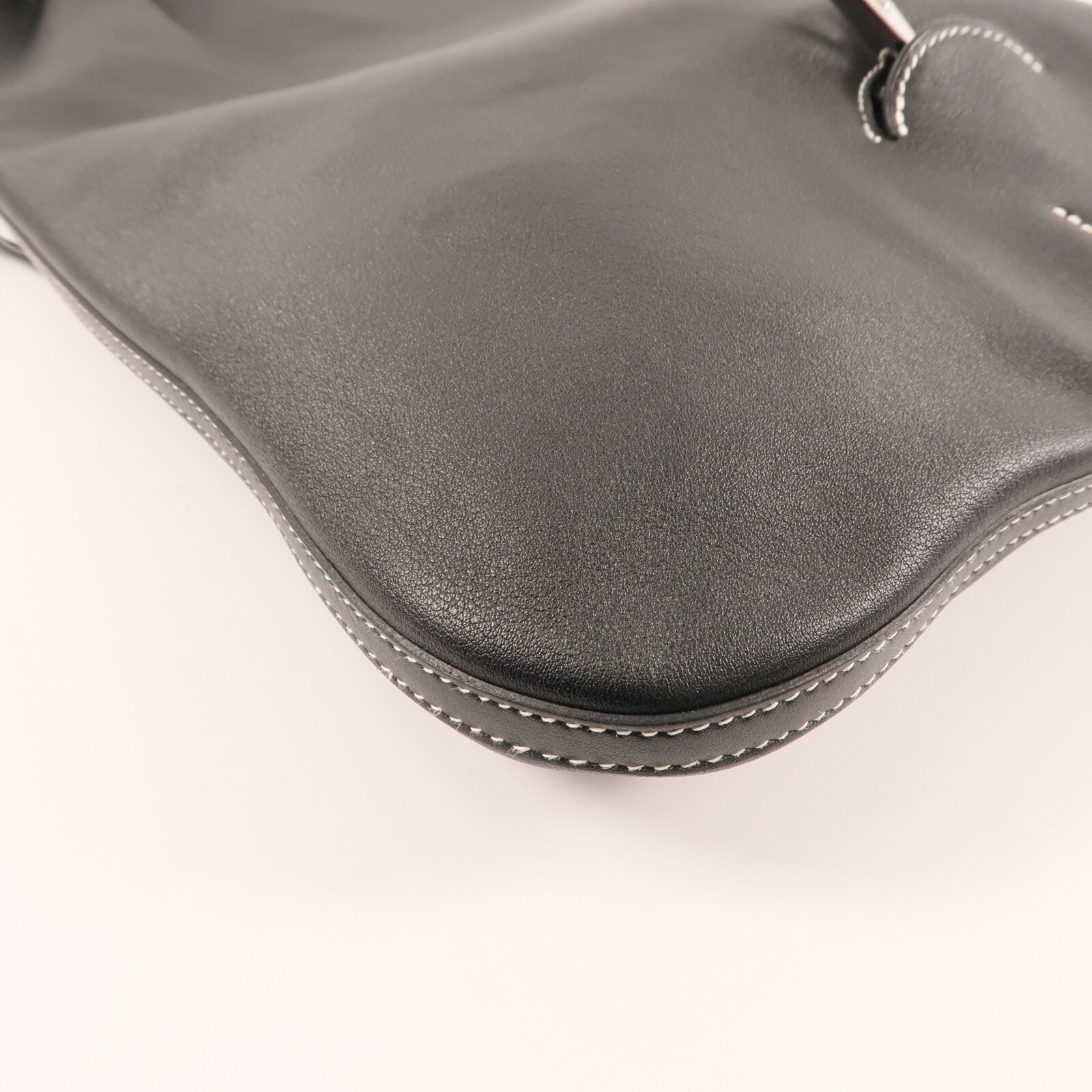 HERMES Evercolor皮革Bridado Backpack銀扣背包Noir