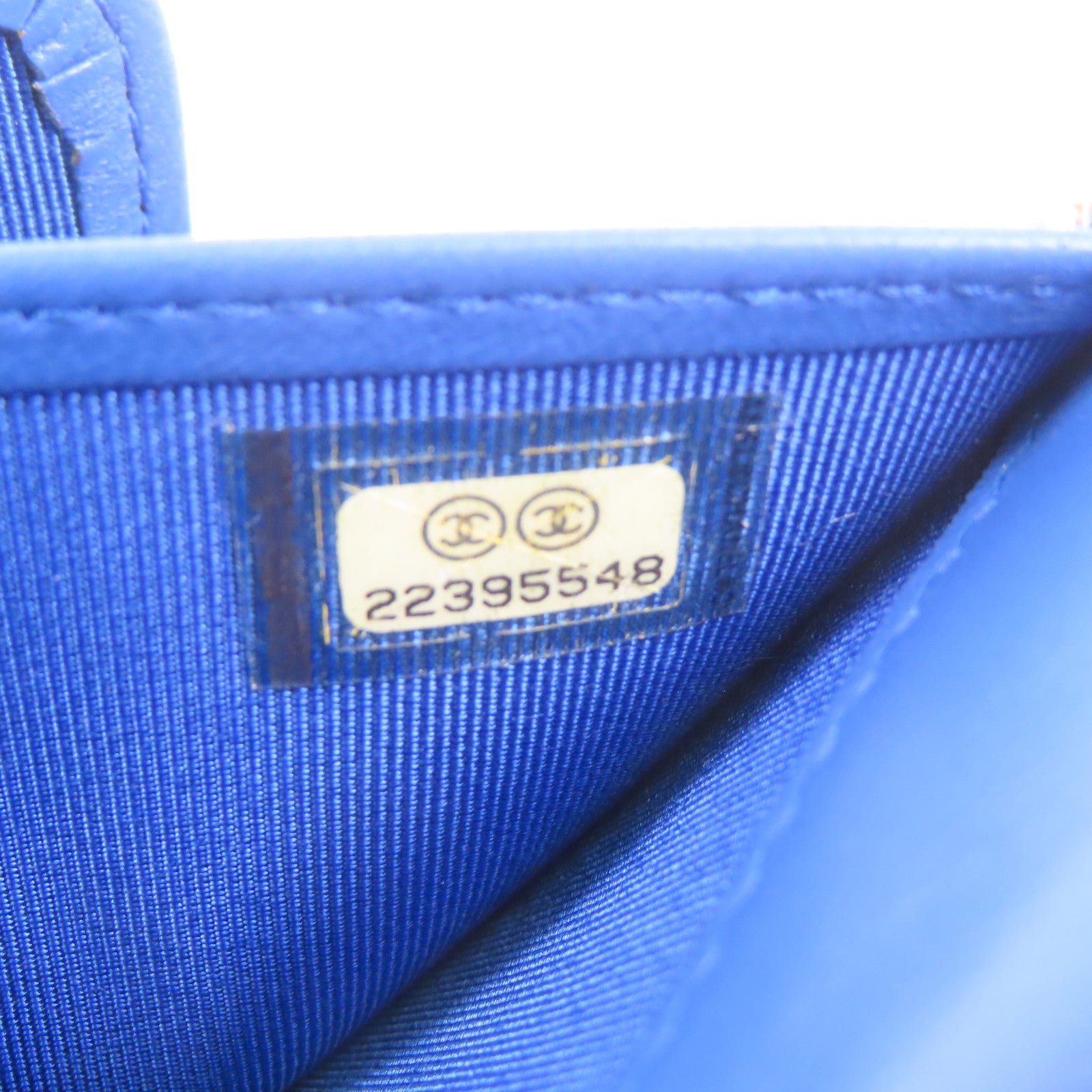 CHANEL CC SHW Large Zip Around Organizer Wallet Lambskin Leather Blue