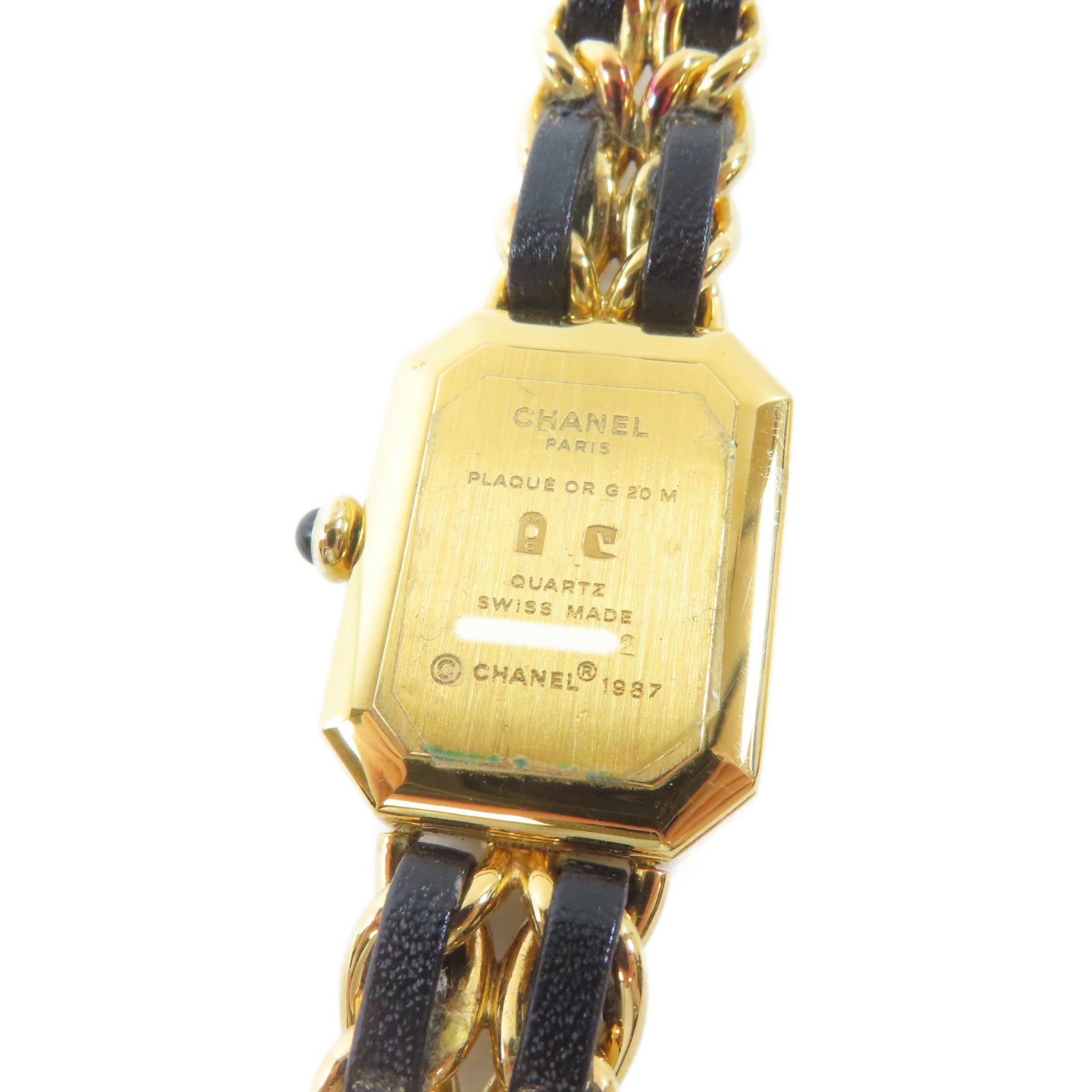 CHANEL Preimier L鍍金手錶石英機芯黑色