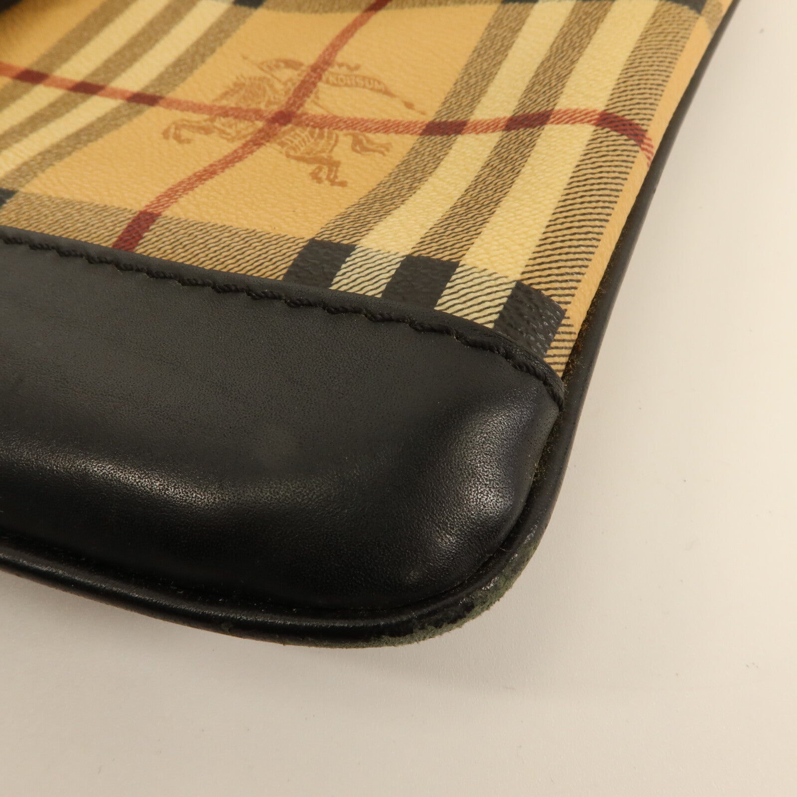BURBERRY 塗層帆布Haymarket Check Messenger肩背袋