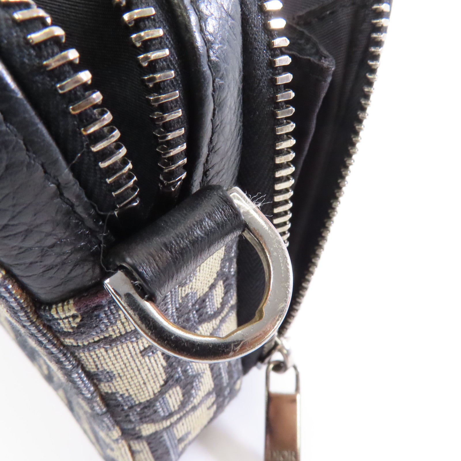 Dior 帆布Camera Bag銀扣肩背袋黑色