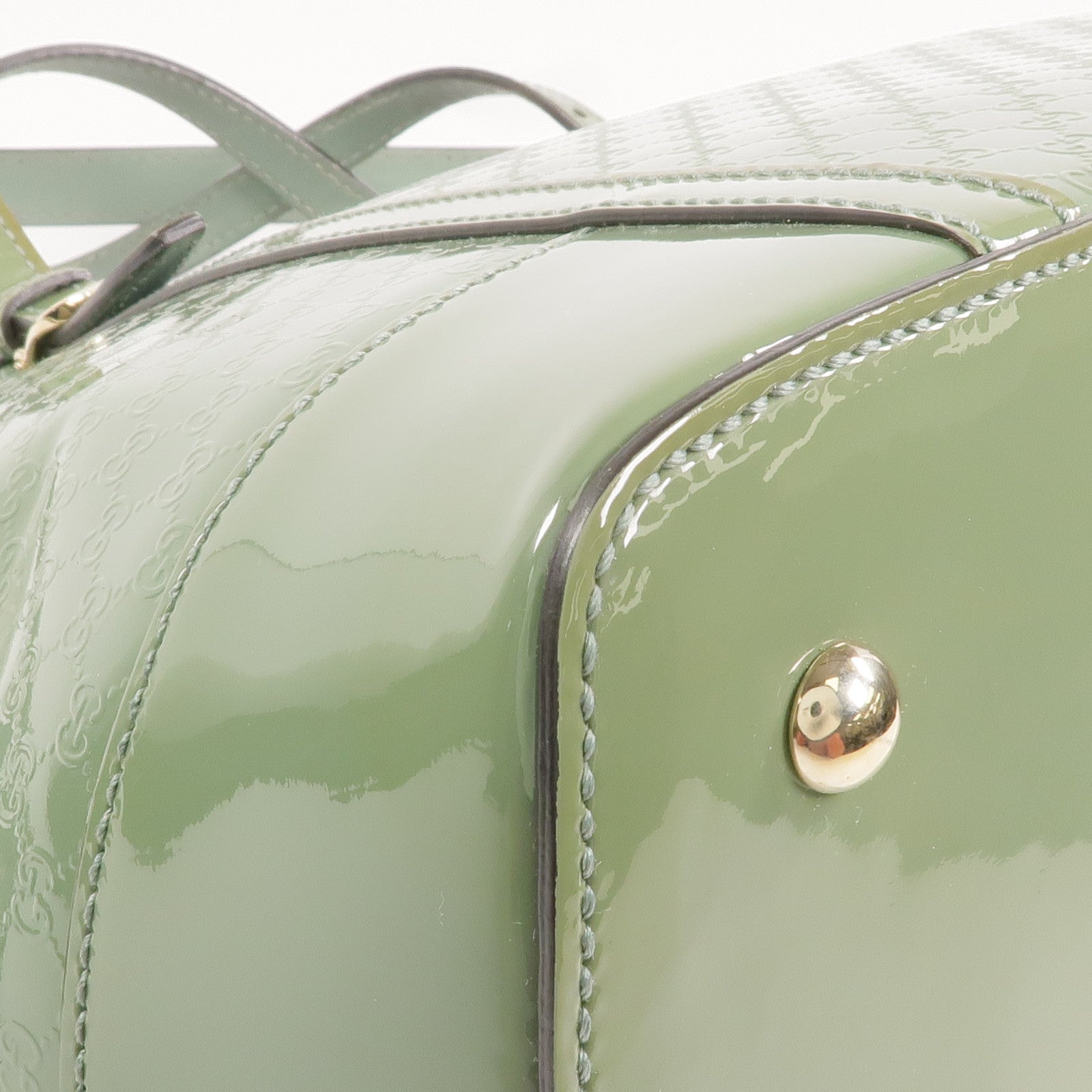 GUCCI 漆皮皮革2 Way Shoulder金扣手挽肩背兩用袋