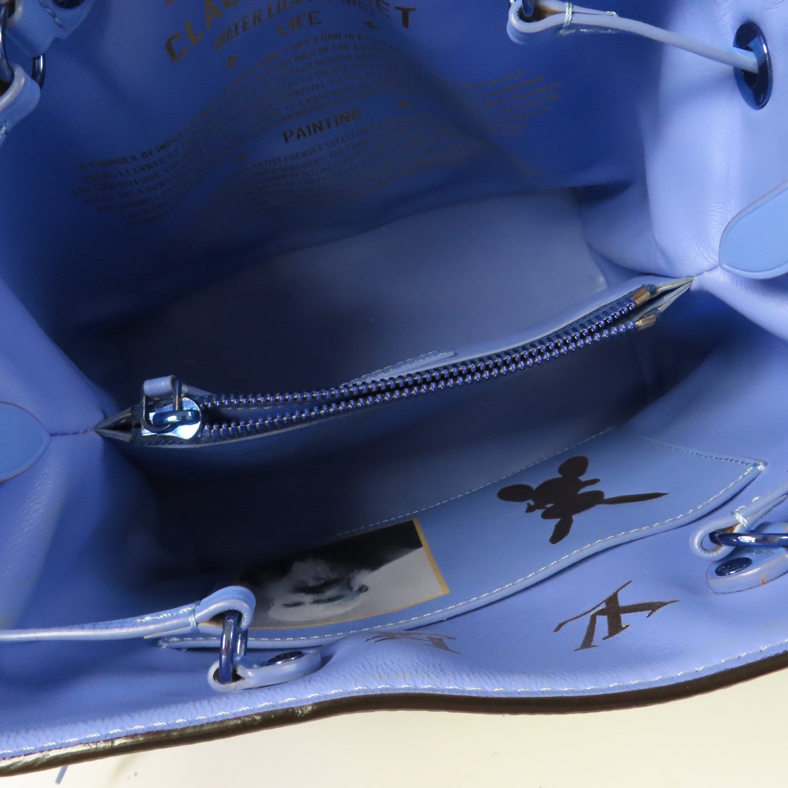 LOUIS VUITTON Masters Collection Neo Noe MM Monet肩背袋藍色