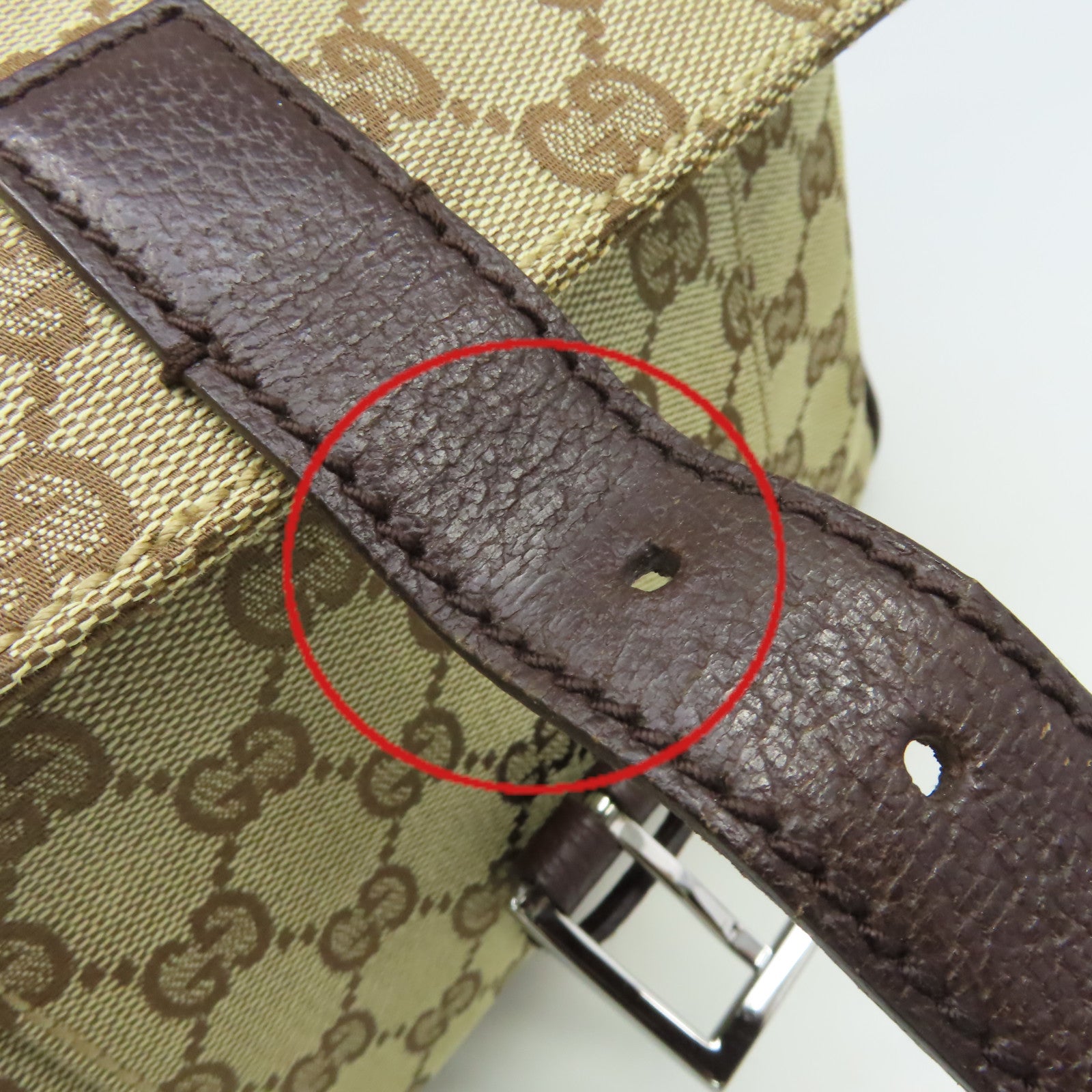 GUCCI 【激減優惠】GG帆布Shoulder Bag肩背袋啡色