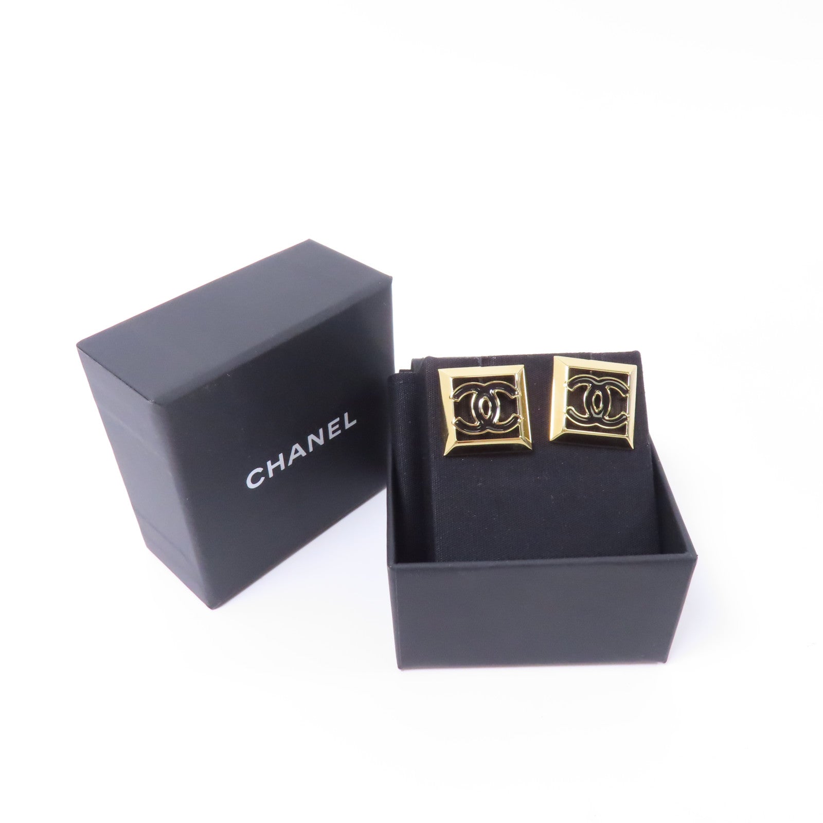 CHANEL 金屬Earrings耳環金色/黑色