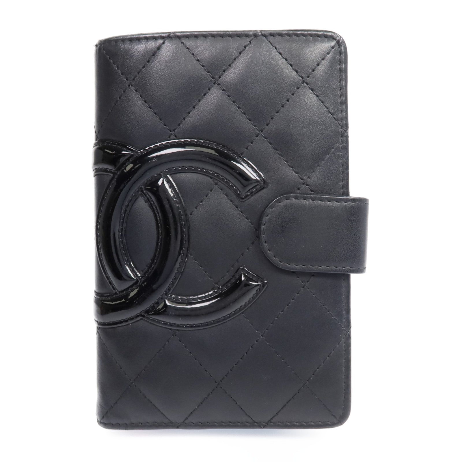 CHANEL 牛皮皮革Cambon Wallet銀扣長錢包