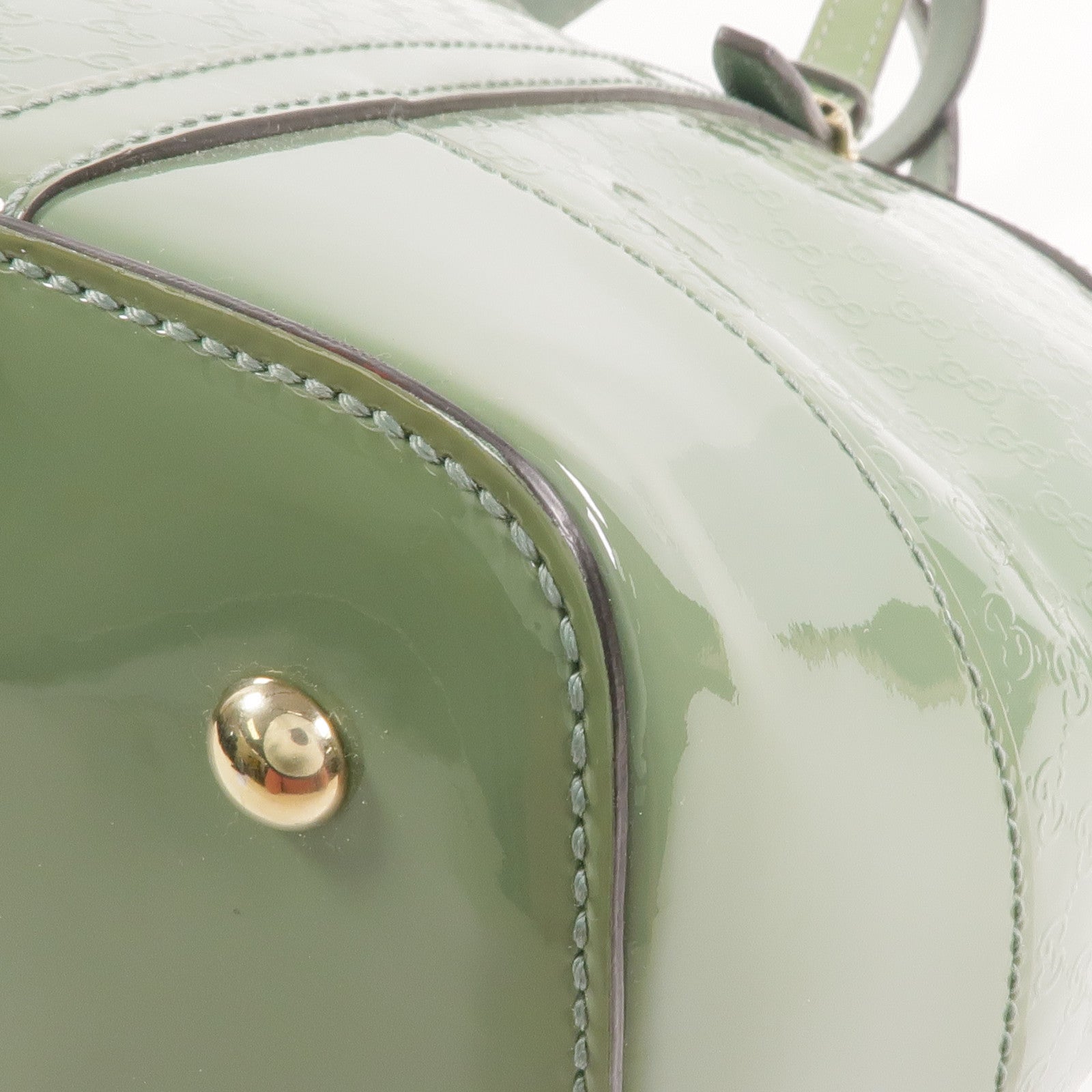 GUCCI 漆皮皮革2 Way Shoulder金扣手挽肩背兩用袋