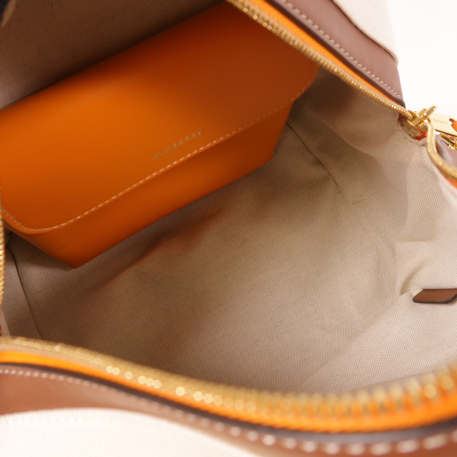 BURBERRY 帆布2 Way Shoulder金扣手挽肩背兩用袋