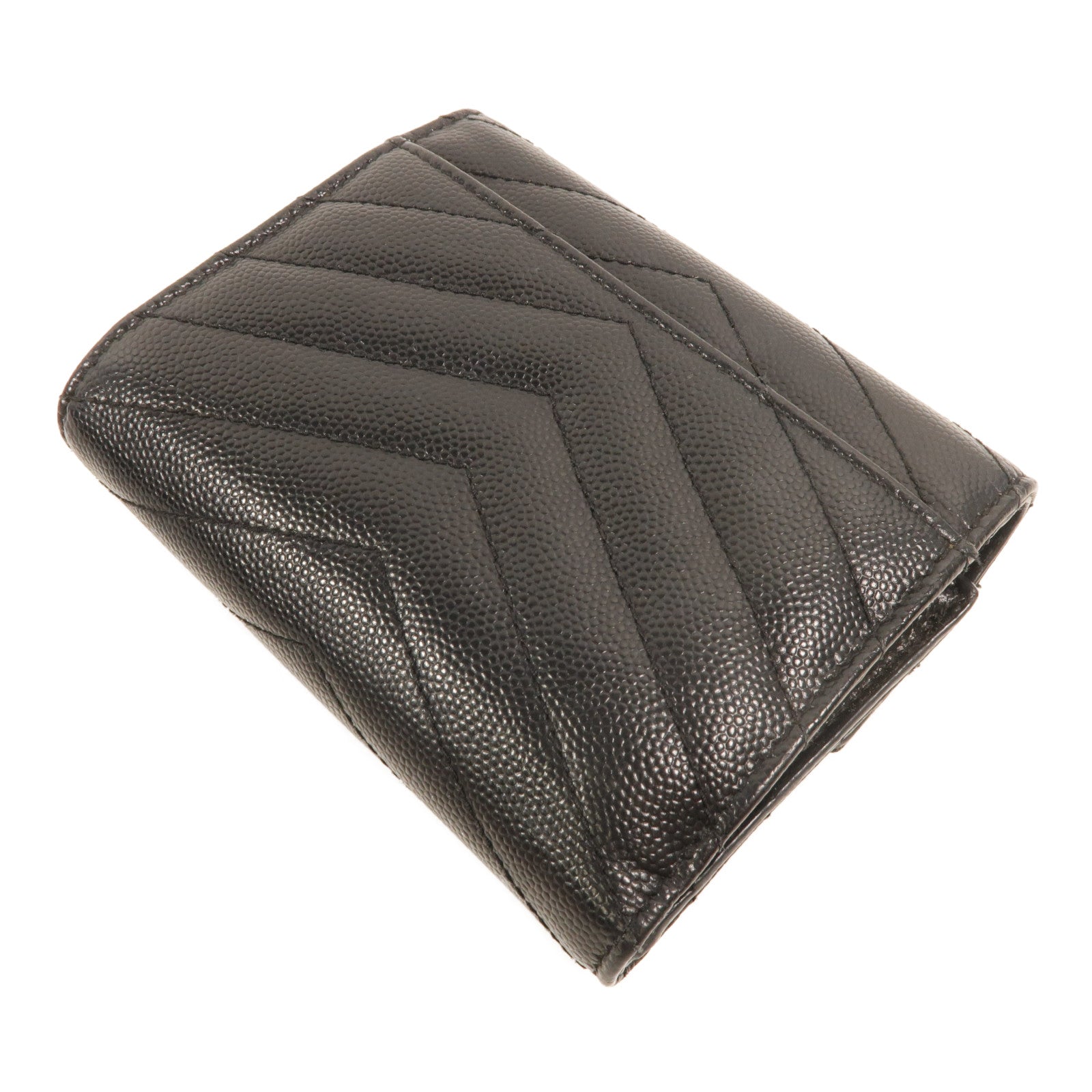SAINT LAURENT 牛皮皮革Cassandre Matelasse Compact錢包
