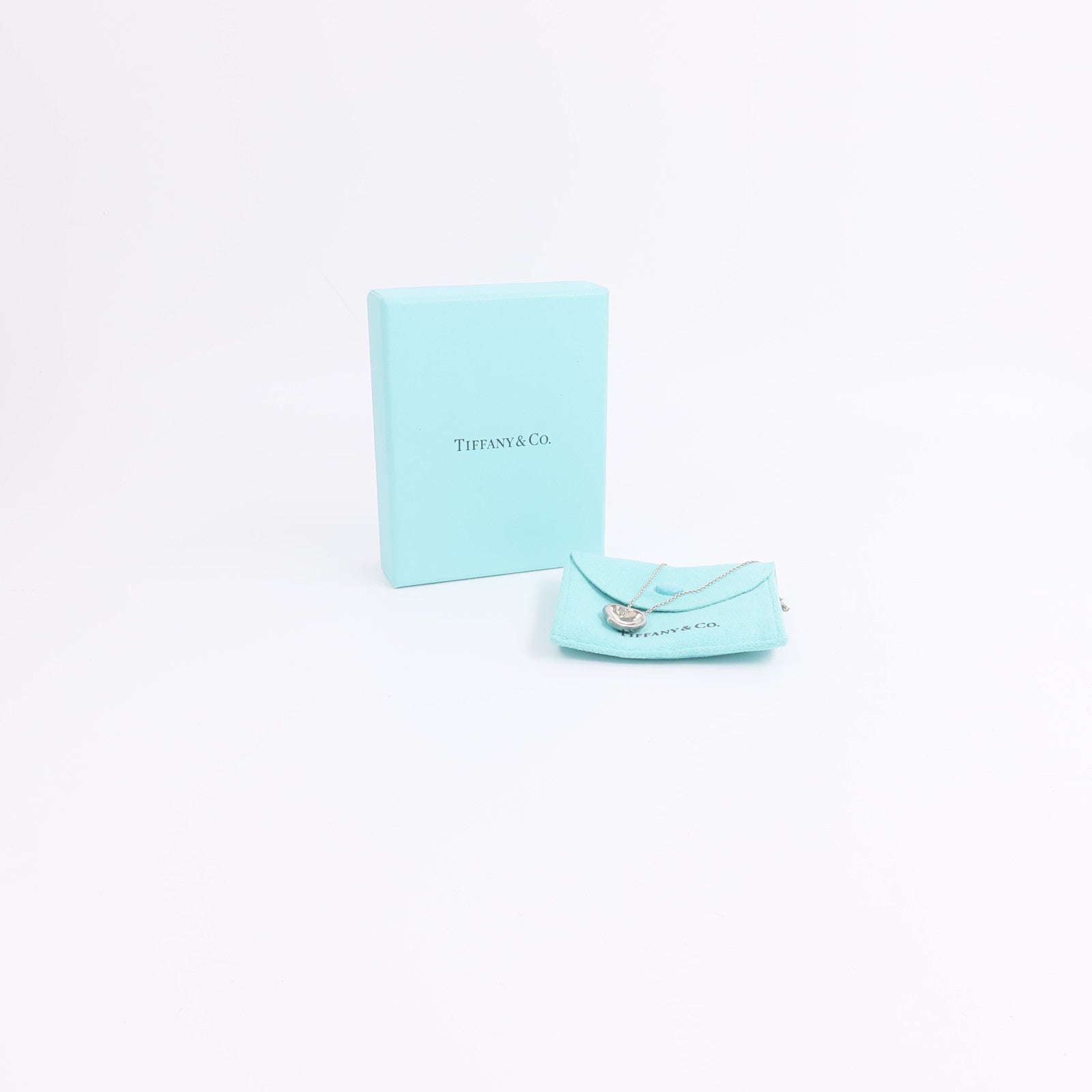 TIFFANY＆CO 925純銀Heart Pendant Necklace項鍊