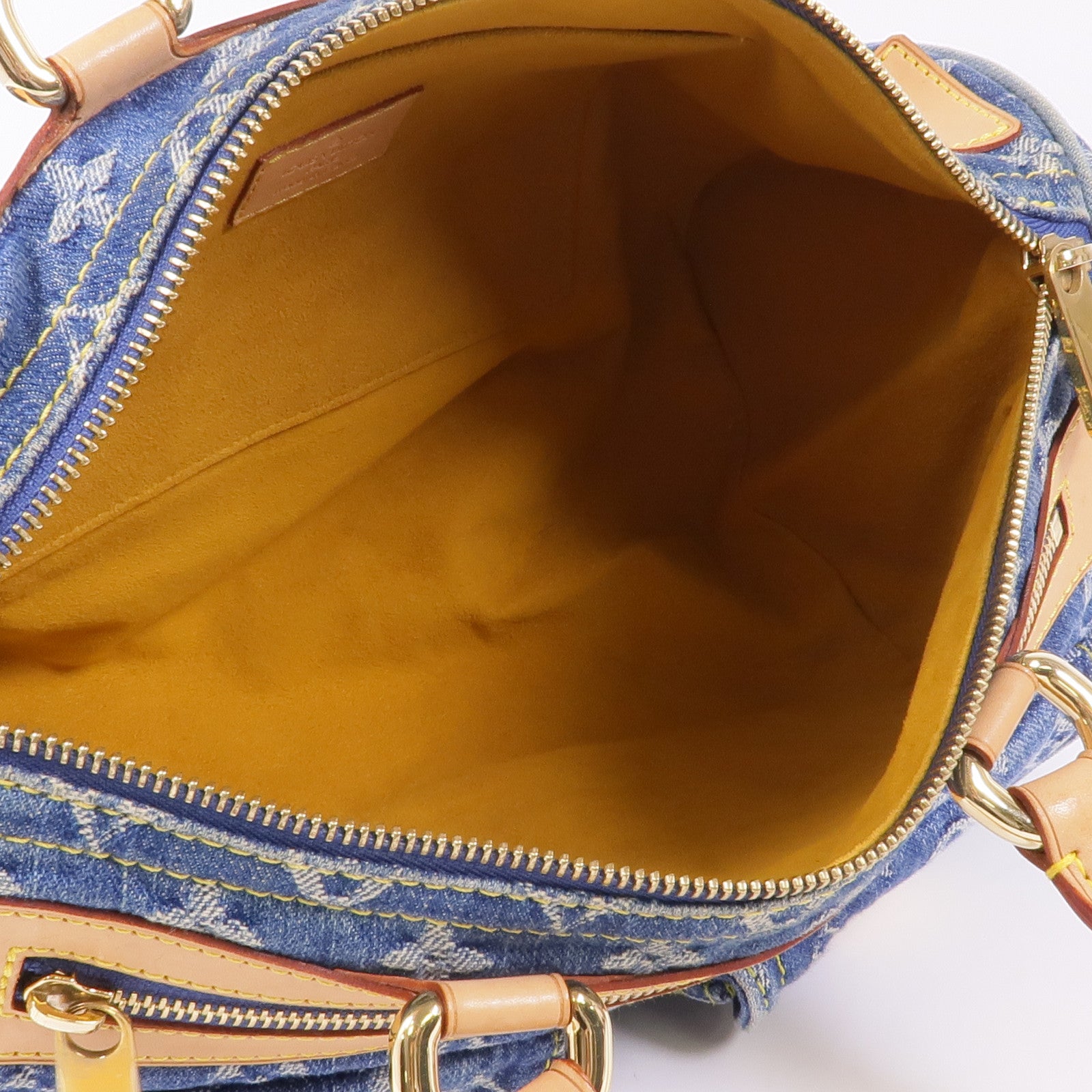 LOUIS VUITTON Monogram Denim Neo Speedy金扣手挽袋