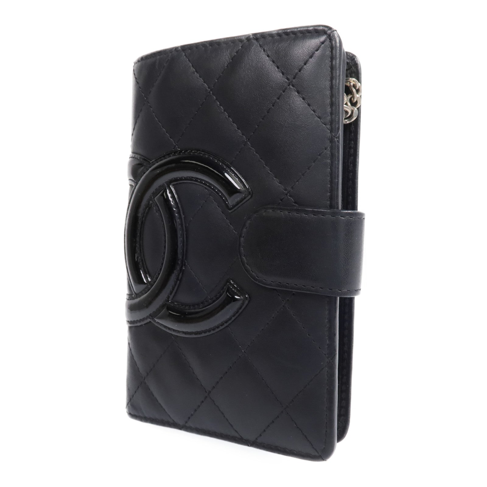 CHANEL 牛皮皮革Cambon Wallet銀扣長錢包