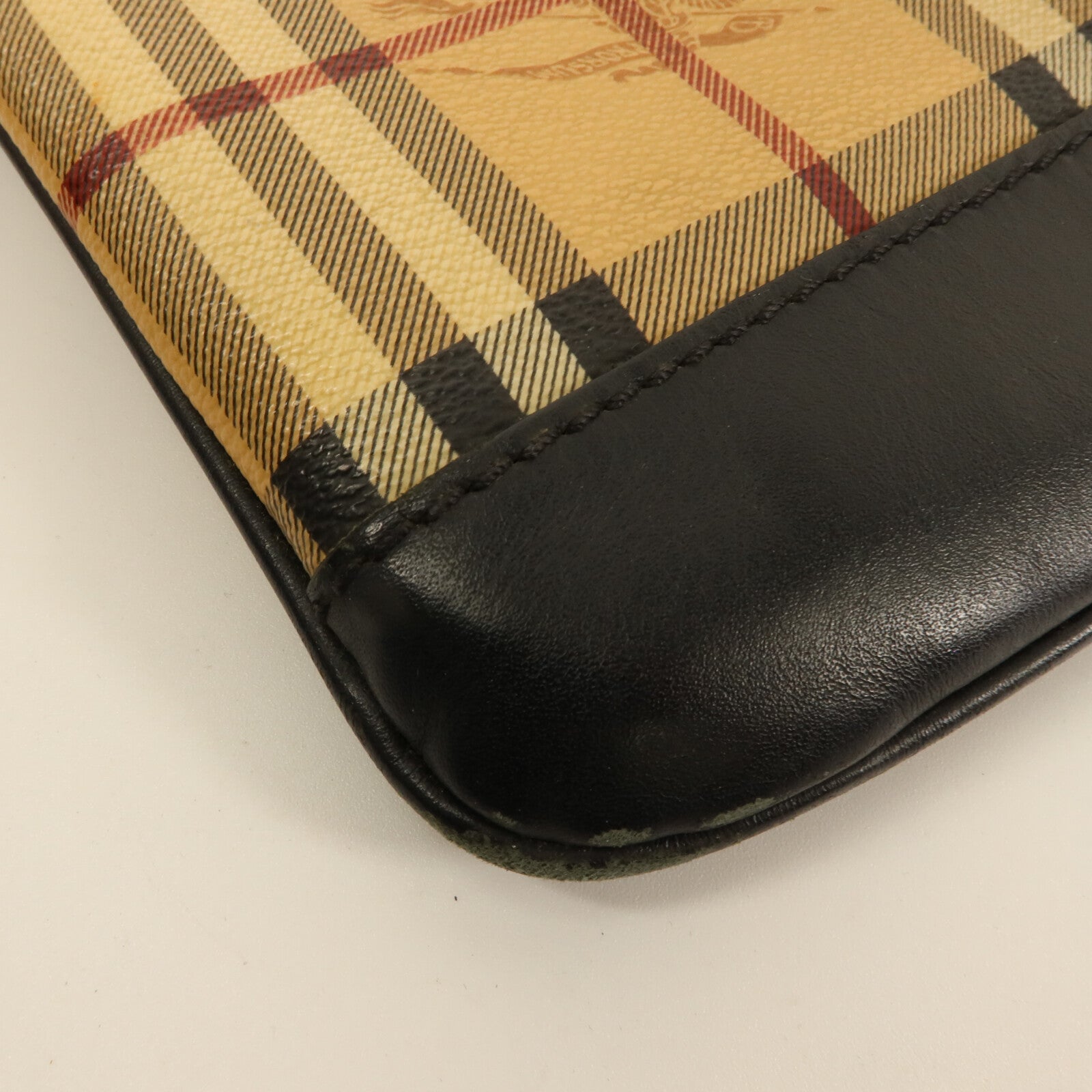 BURBERRY 塗層帆布Haymarket Check Messenger肩背袋