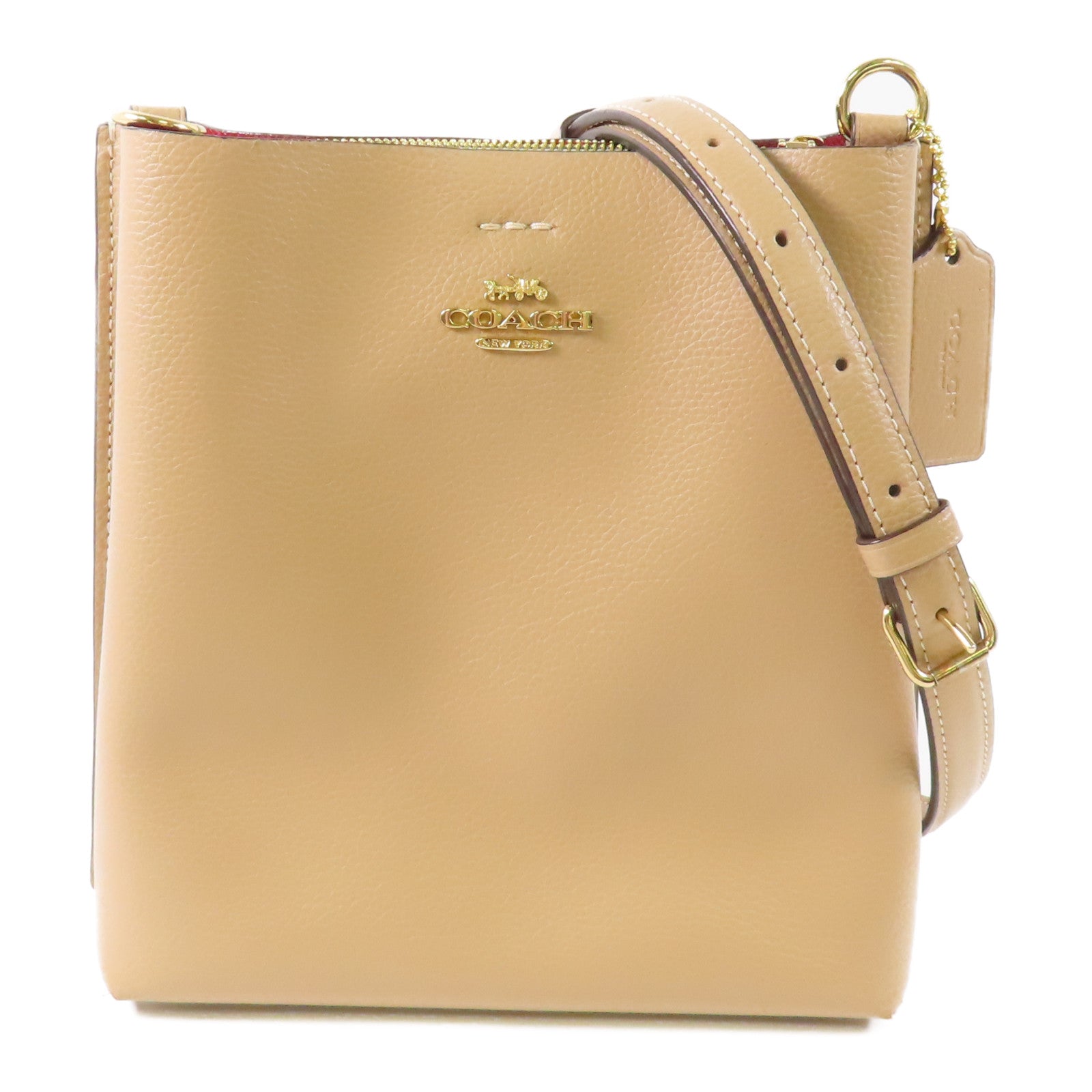 COACH 皮革Shoulder Bag金扣肩背袋