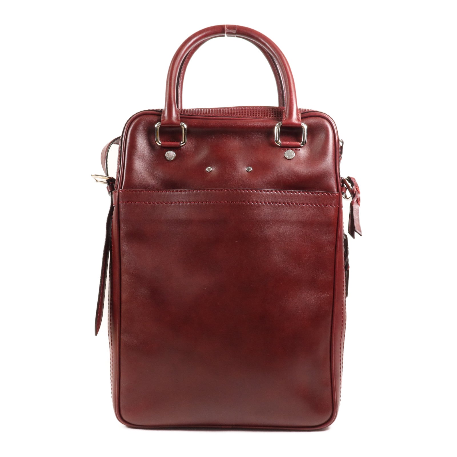 LOUIS VUITTON 牛皮皮革Shoulder Bag銀扣肩背袋