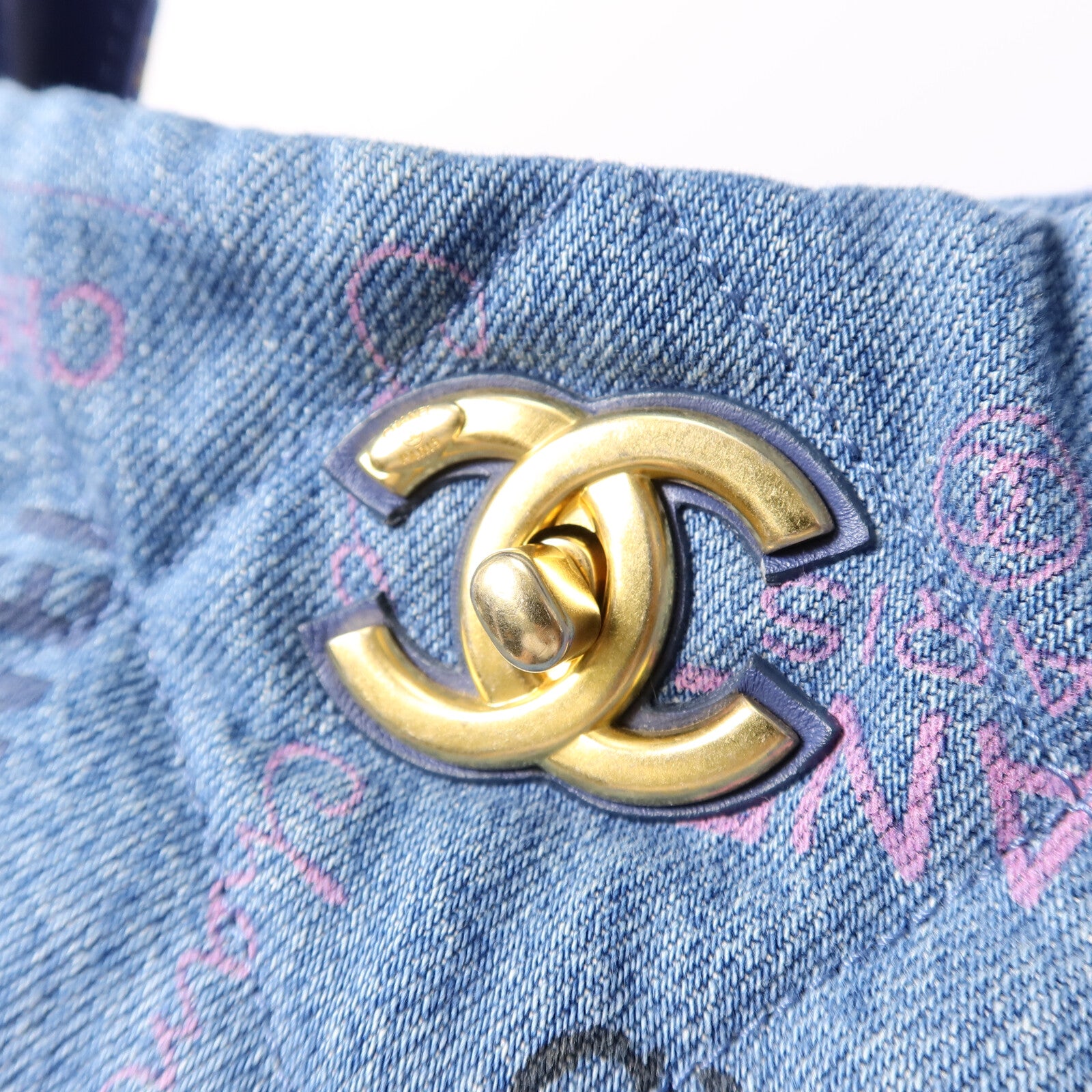 CHANEL 牛仔布Mood Shopping Tote手挽肩背兩用袋