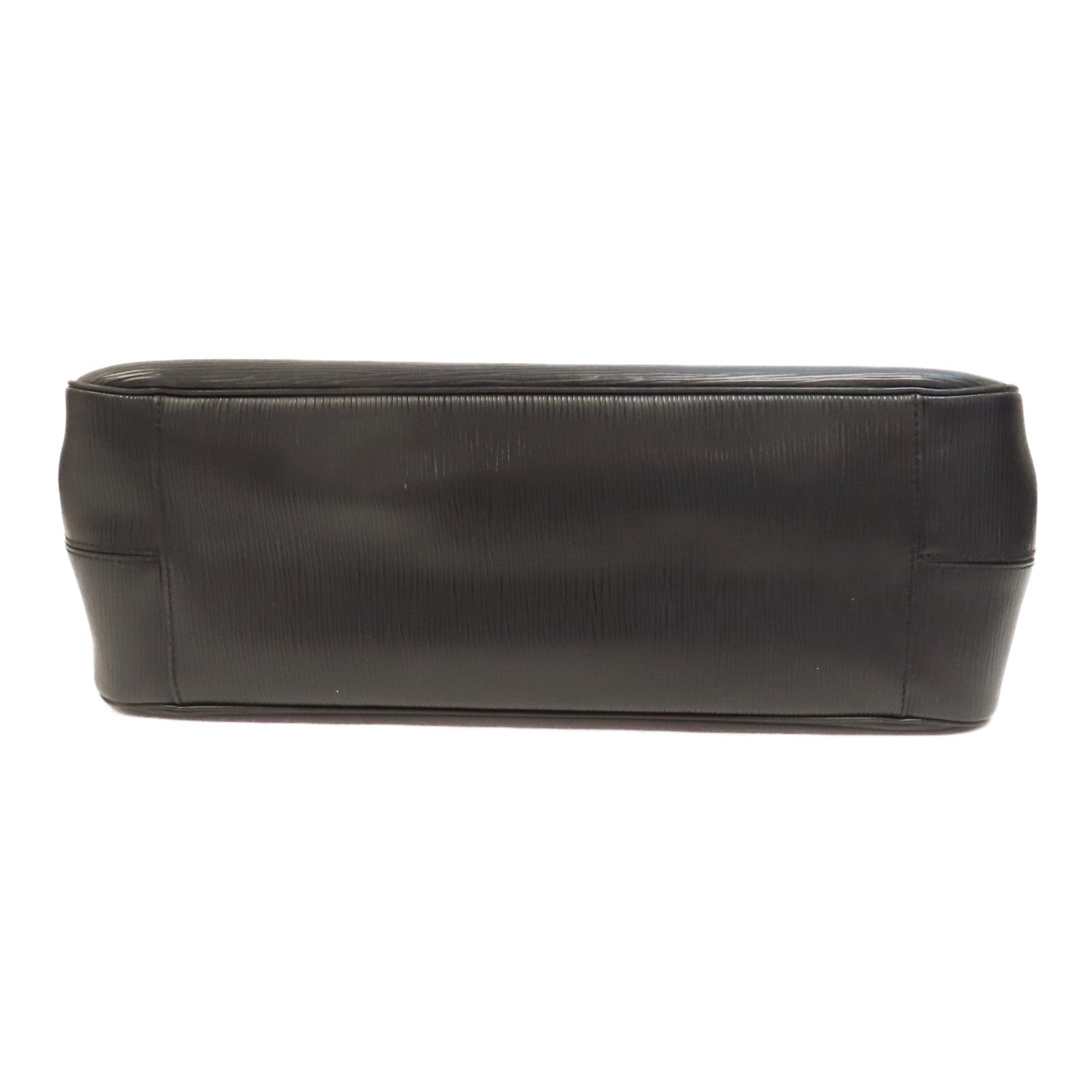 LOUIS VUITTON Epi Passy PM銀扣手挽袋黑色