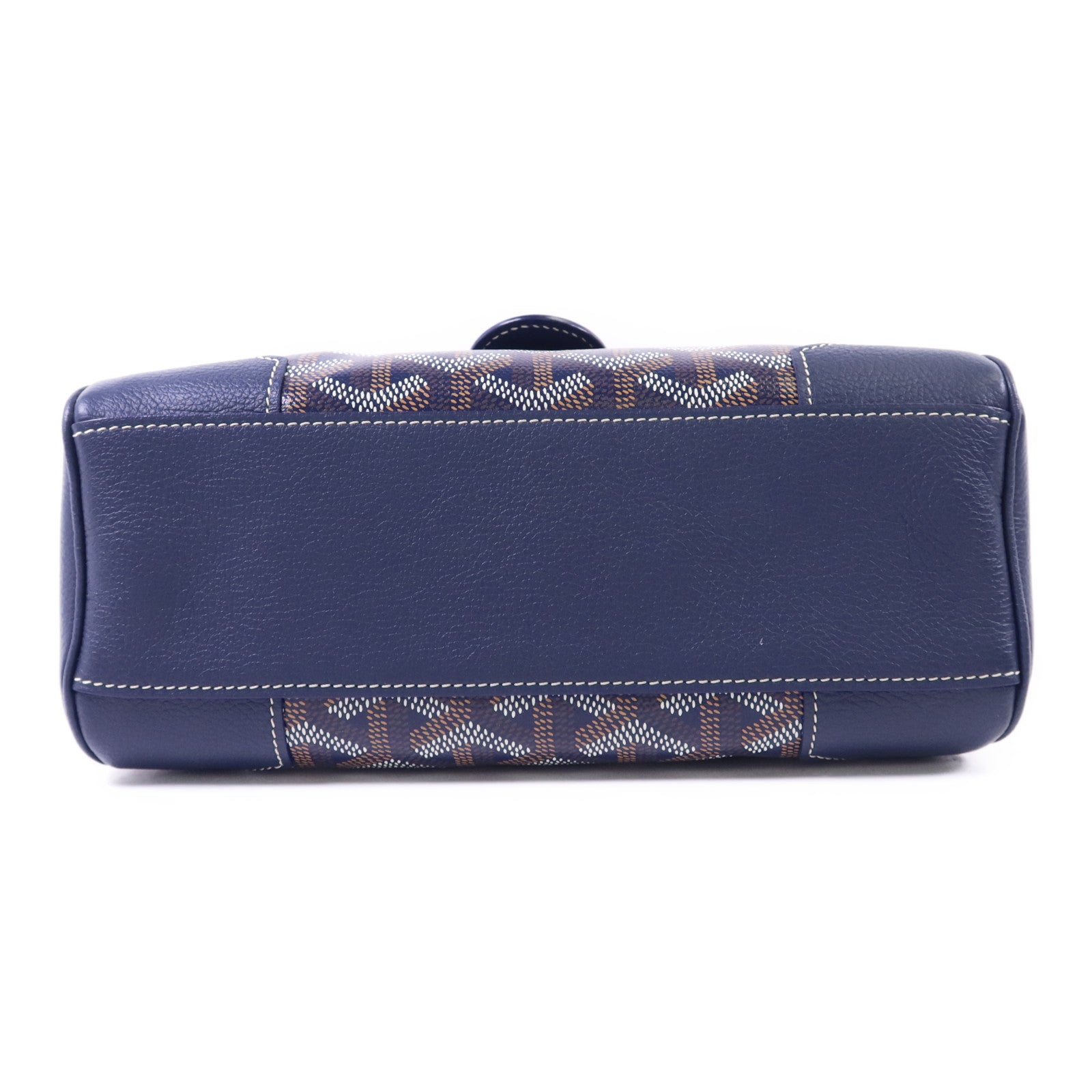 GOYARD 塗層帆布/牛皮皮革Souple Mini銀扣手挽肩背兩用袋
