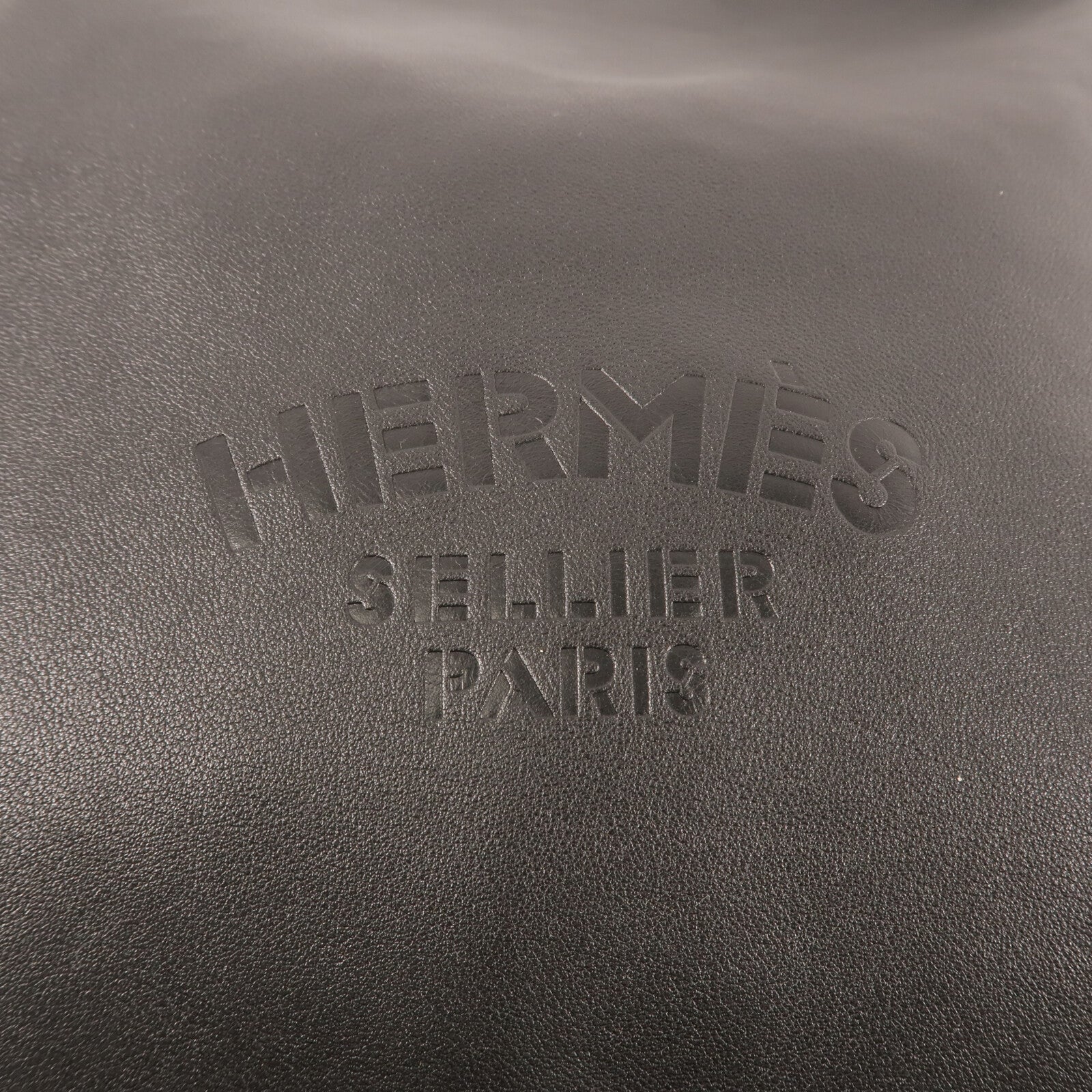 HERMES Evercolor皮革Bridado Backpack銀扣背包Noir