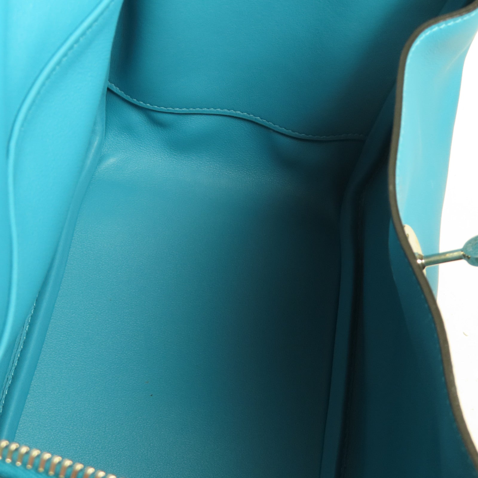 HERMES Swift皮革Lindy 30銀扣肩背袋7B Turquoise