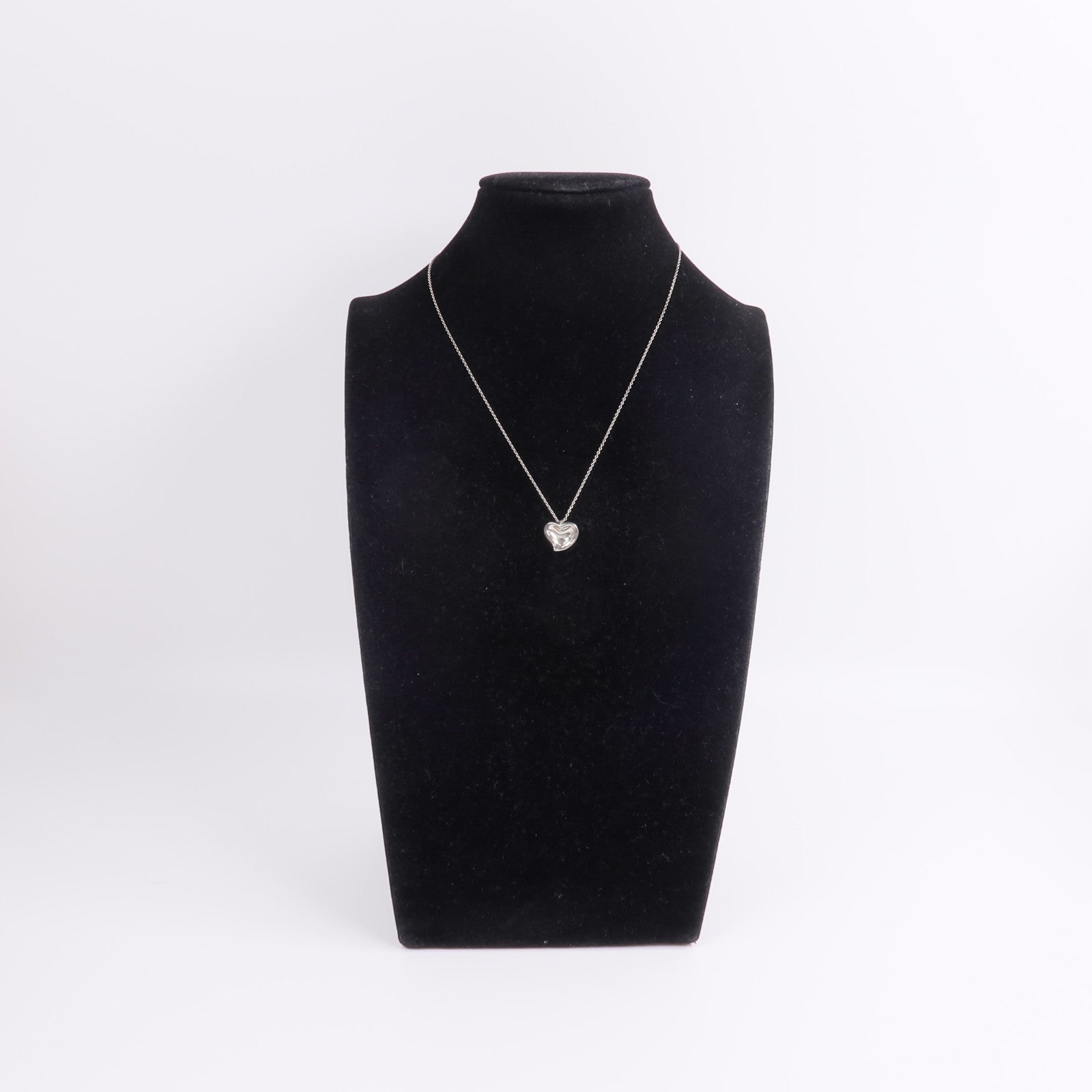 TIFFANY＆CO 925純銀Heart Pendant Necklace項鍊