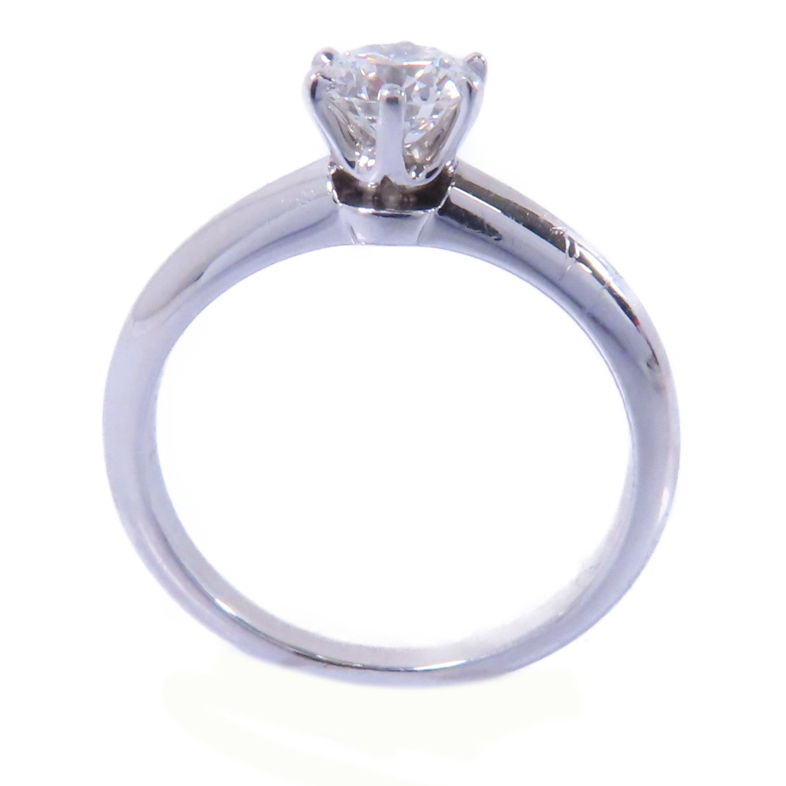 TIFFANY＆CO PT950鉑金Diamond Ring 0.57ct鑽石戒指US#5.75