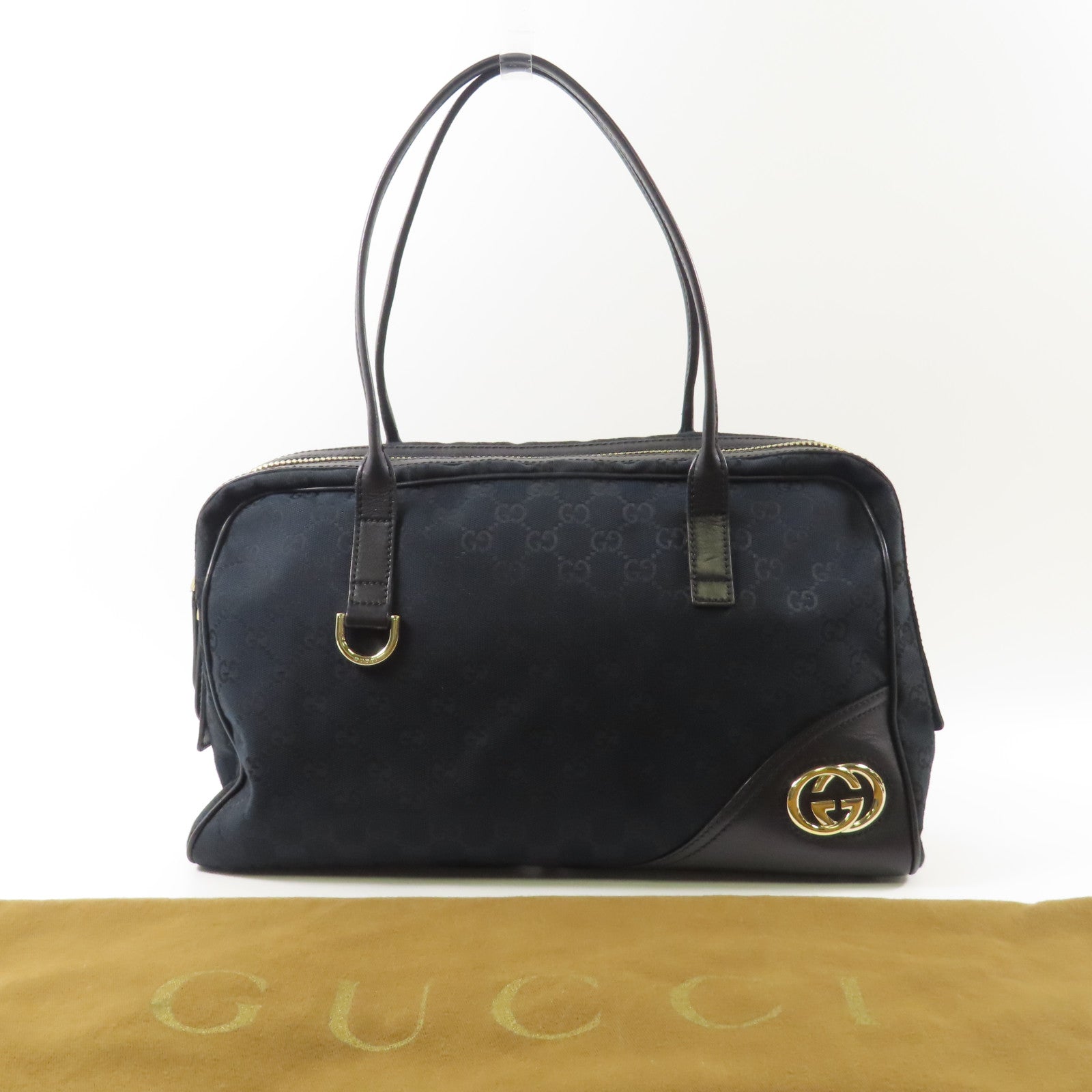 GUCCI 帆布GG Canvas Britt Boston Bag手挽袋