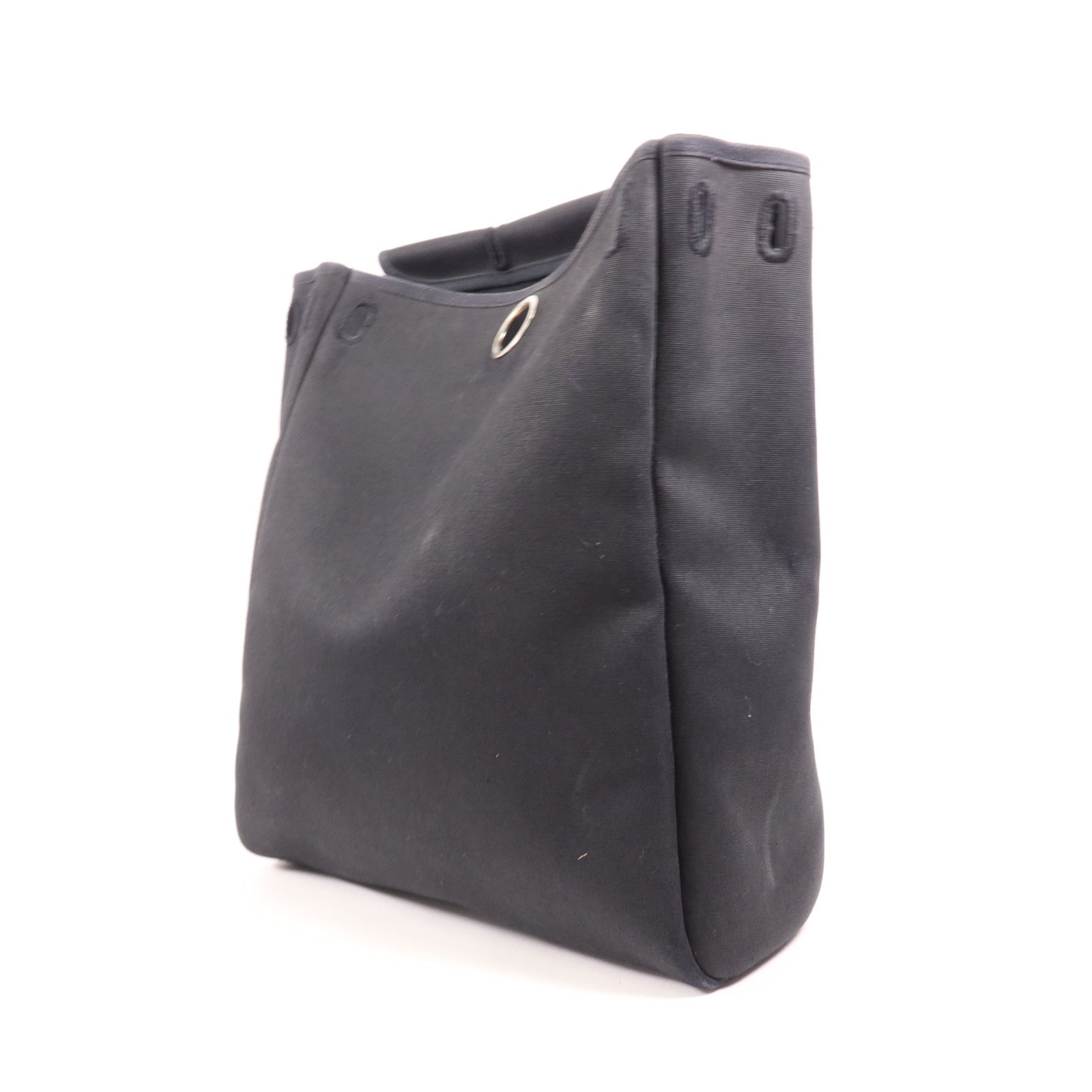 HERMES 帆布Herbag Backpack銀扣背包