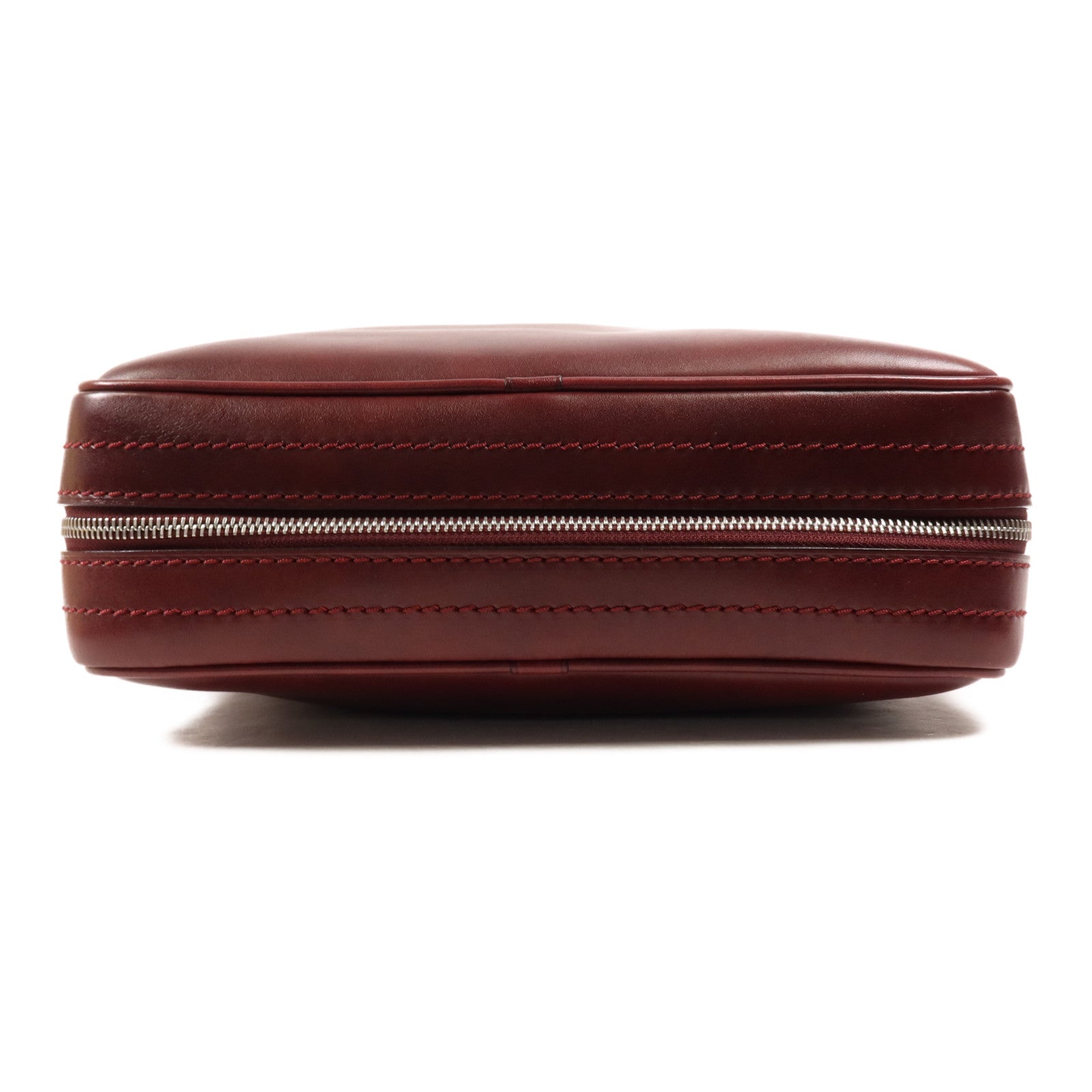 LOUIS VUITTON 牛皮皮革Shoulder Bag銀扣肩背袋