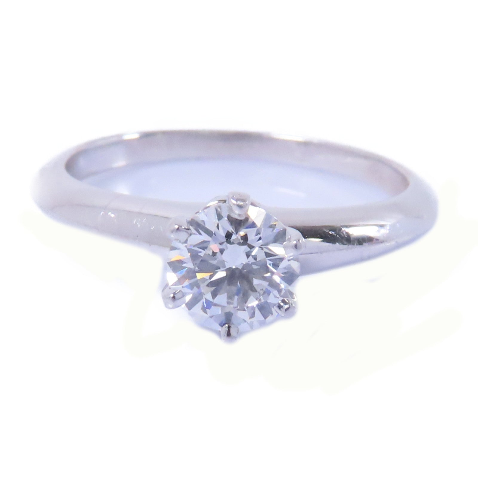 TIFFANY＆CO PT950鉑金Diamond Ring 0.57ct鑽石戒指US#5.75