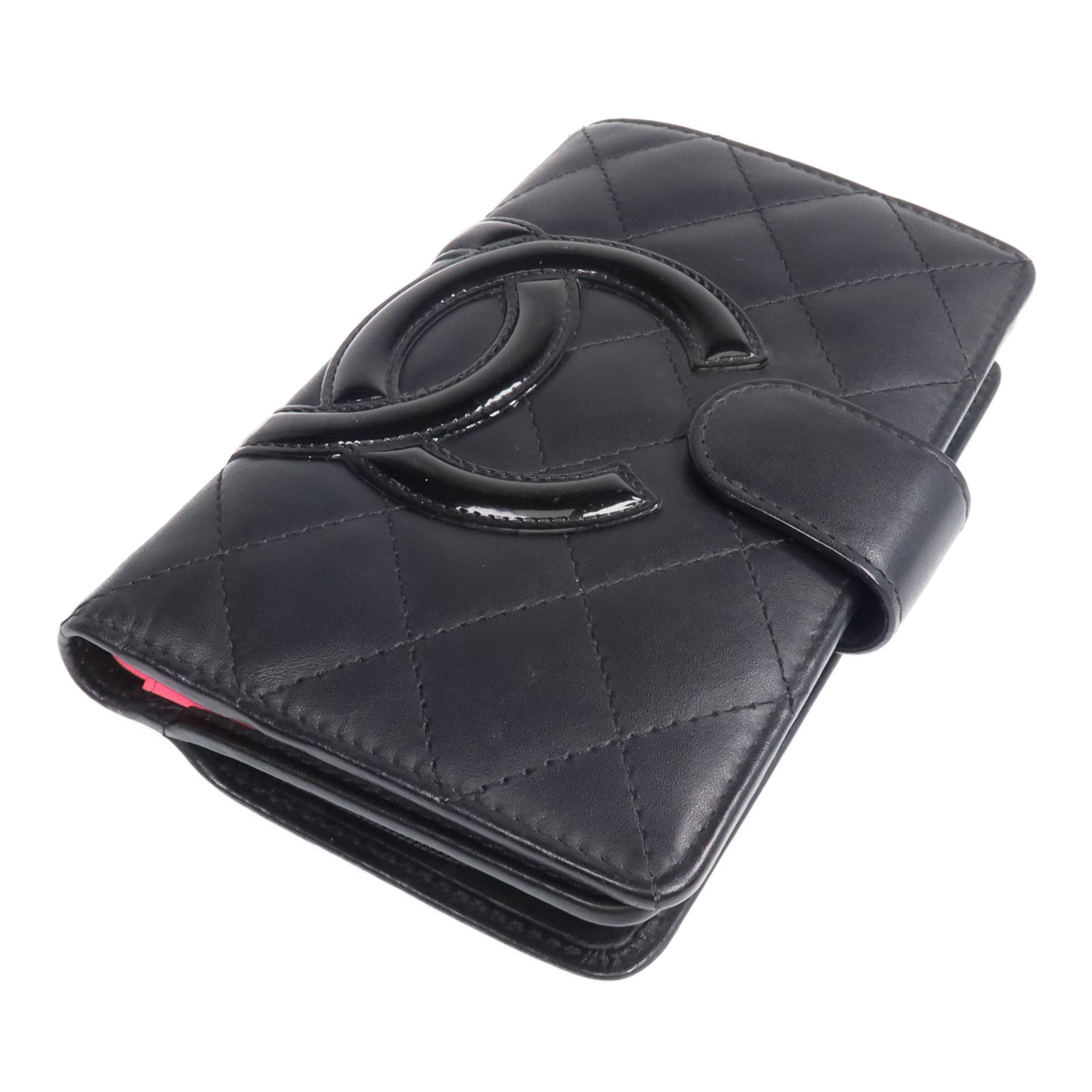 CHANEL 牛皮皮革Cambon Wallet銀扣長錢包