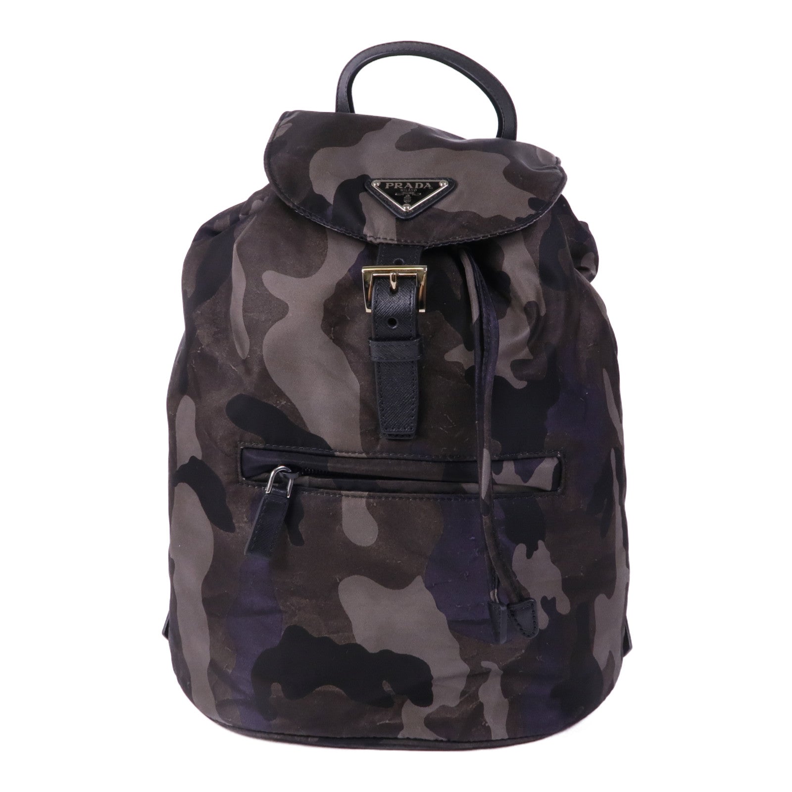 PRADA 尼龍Backpack銀扣背包