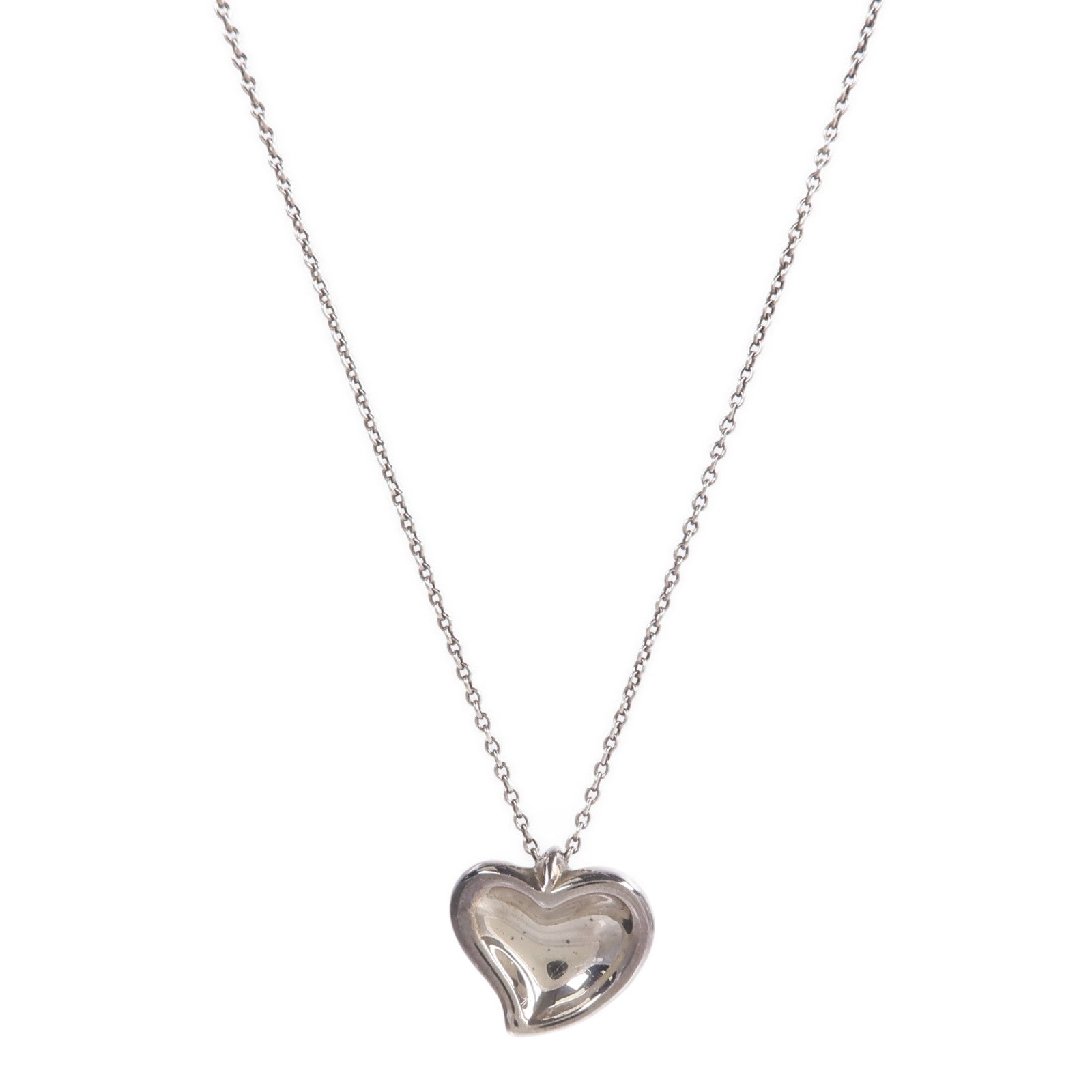 TIFFANY＆CO 925純銀Heart Pendant Necklace項鍊