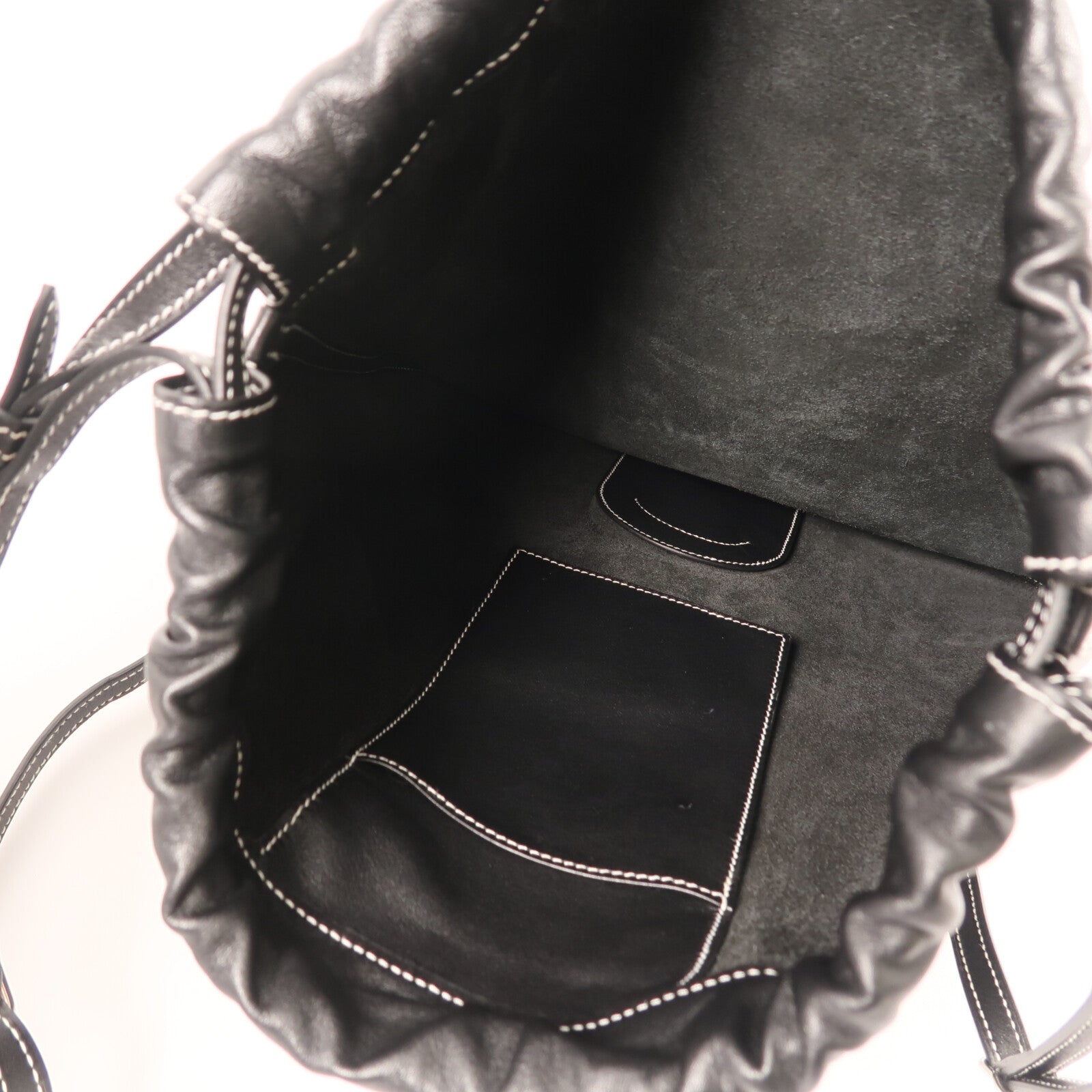 HERMES Evercolor皮革Bridado Backpack銀扣背包Noir