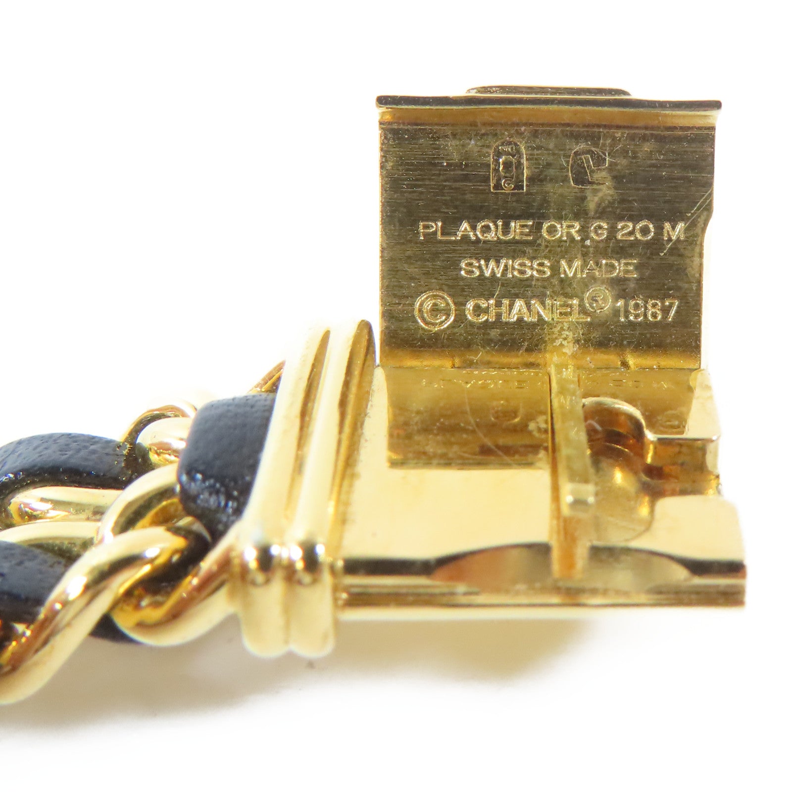 CHANEL Preimier L鍍金手錶石英機芯黑色
