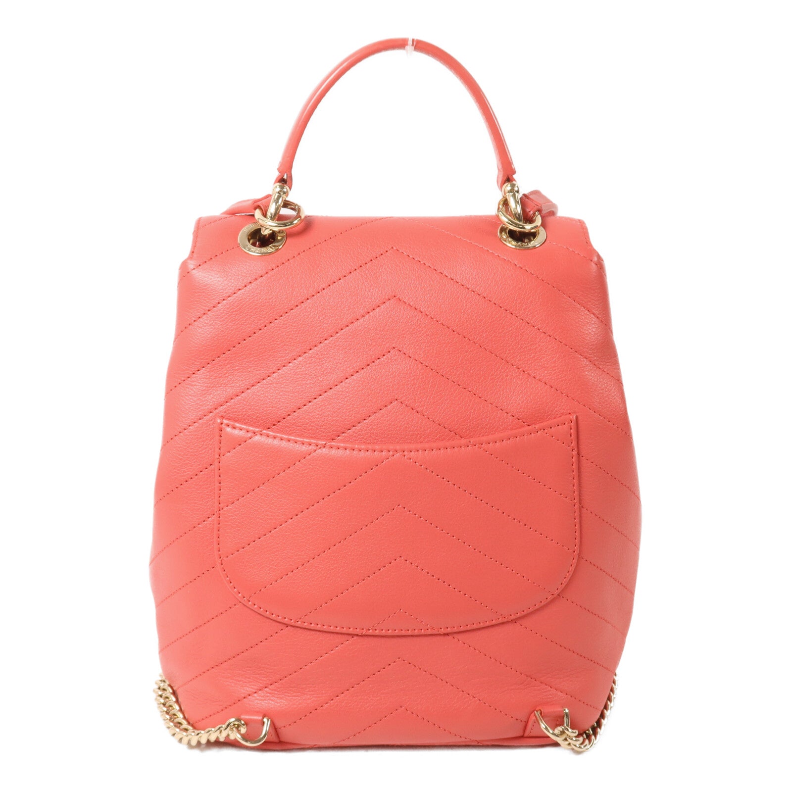 CHANEL 牛皮皮革Backpack鏈帶背包
